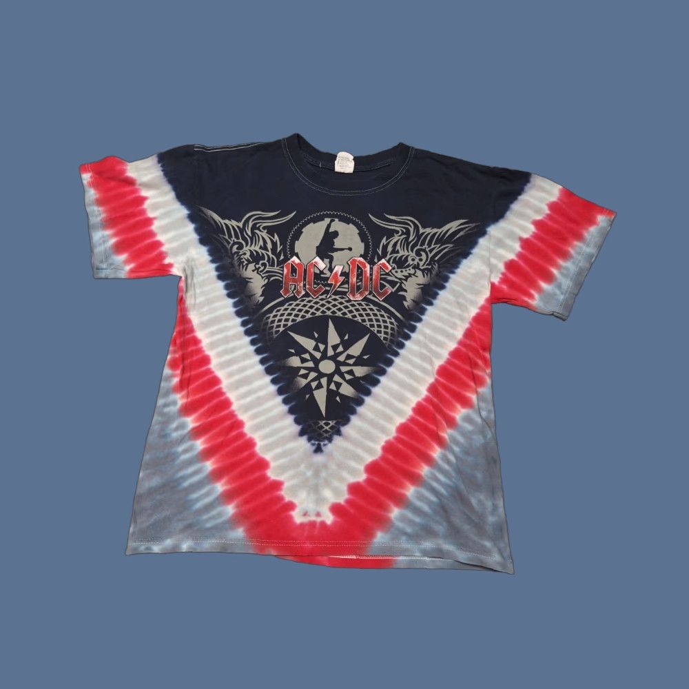 Anvil AC/DC Rock Band Tour Concert Shirt M Tie-Dye Red 100% Cotton Anvil Graphic Tee Men Short Sleeve Vintage? No Size US M / EU 48-50 / 2 - 1 Thumbnail