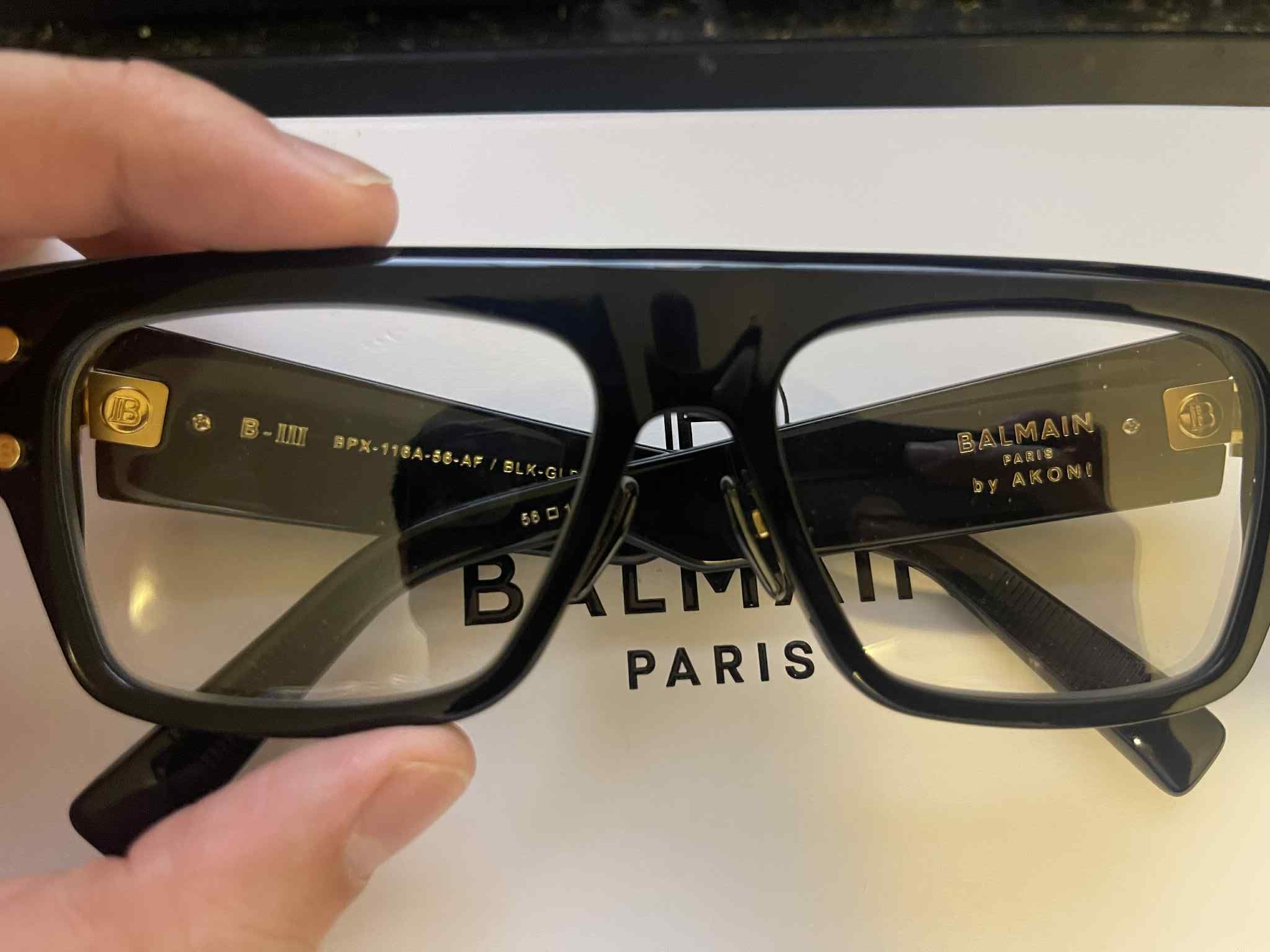 Balmain Balmain Black Akoni Edition B-III Glasses - Black/Gold Size ONE SIZE - 2 Thumbnail
