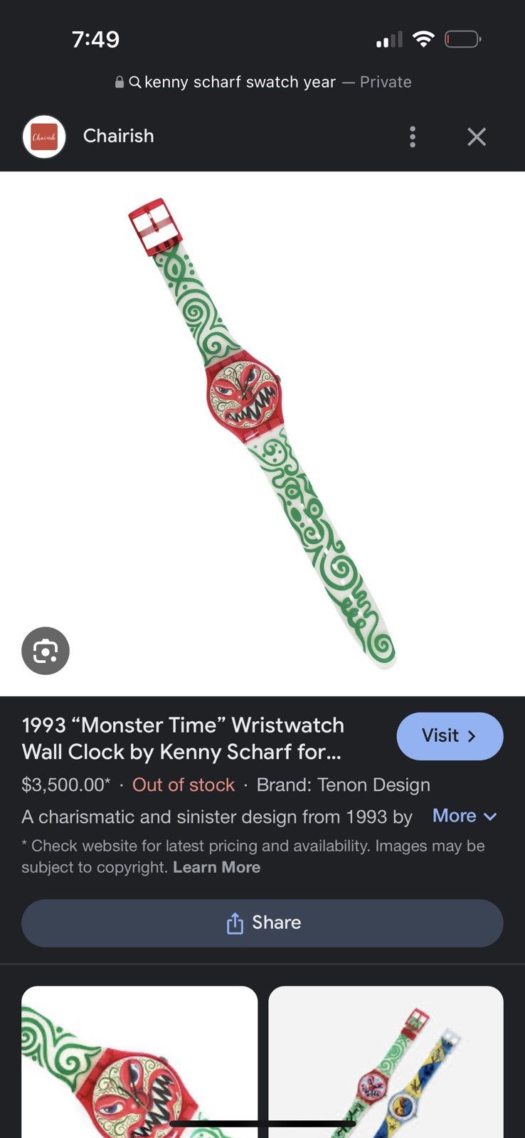 Swatch Kenny Scharf Swatch 1994 Size ONE SIZE - 5 Thumbnail