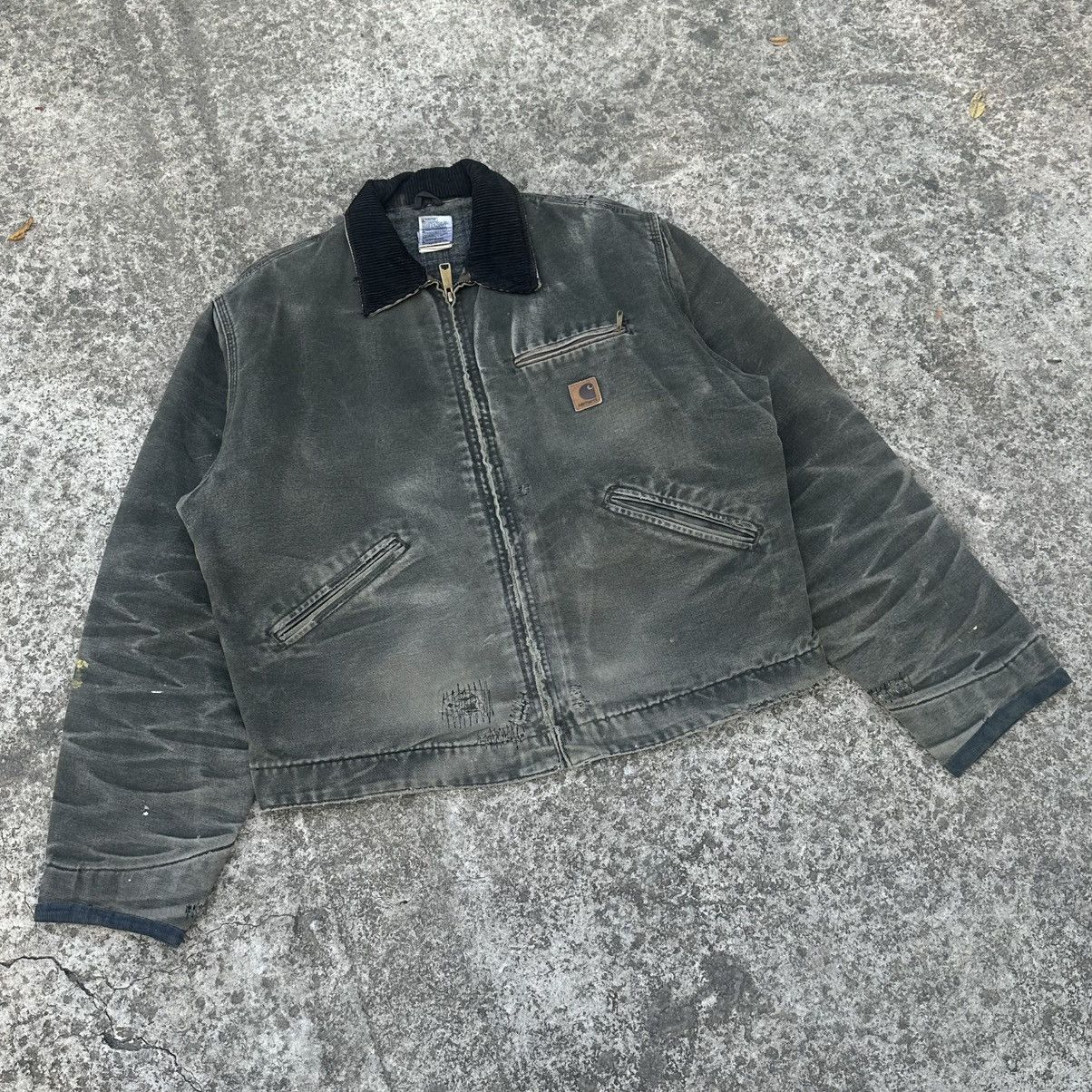 Carhartt Crazy Vintage 00s Faded Carhartt Detroit Jacket J97 MOS Size US L / EU 52-54 / 3 - 4 Thumbnail