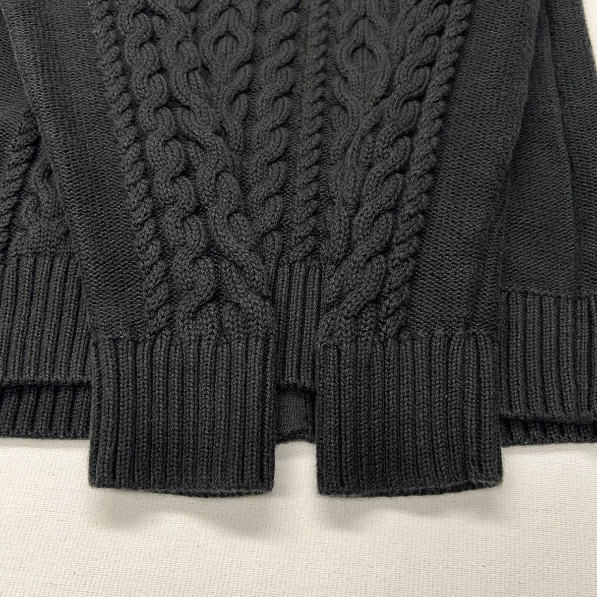L.L. Bean LL Bean Sweater Black Cable Knit Fill Zip Fisherman Classic Size S / US 4 / IT 40 - 13 Thumbnail