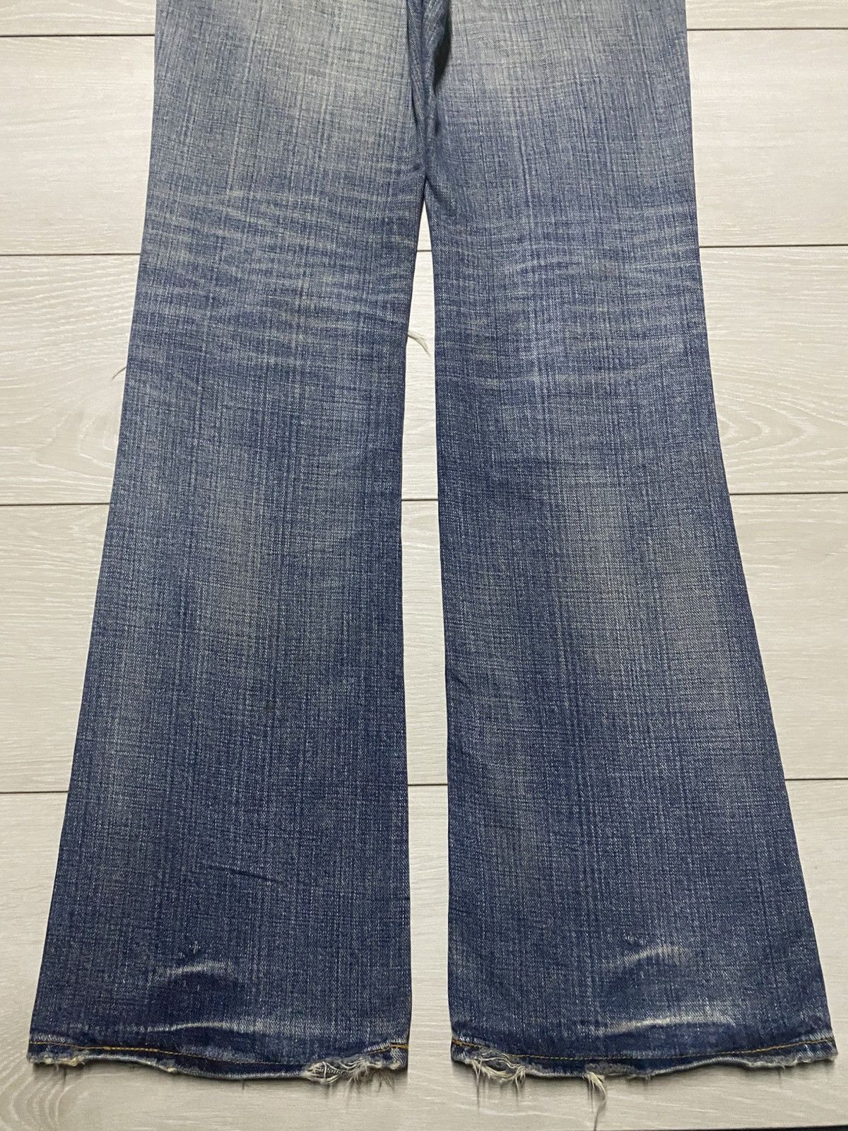 If Six Was Nine Vintage Real Authentic Style GLHeart Flare Faded Blue Size US 31 - 6 Thumbnail