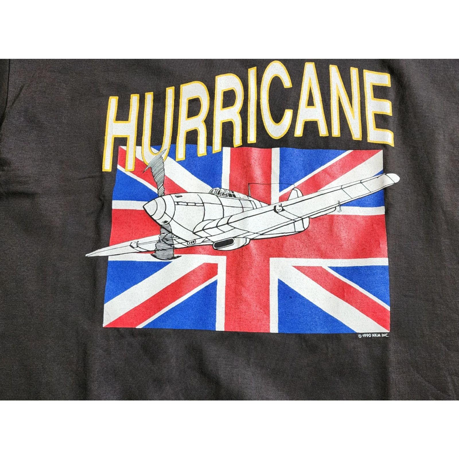 Vintage VINTAGE Miller RAF Royal Air Force Hawker Hurricane Aircraft T Shirt Mens XL Brown Cotton Short Sleeve Crew Neck Military 90s Size US XL / EU 56 / 4 - 2 Thumbnail
