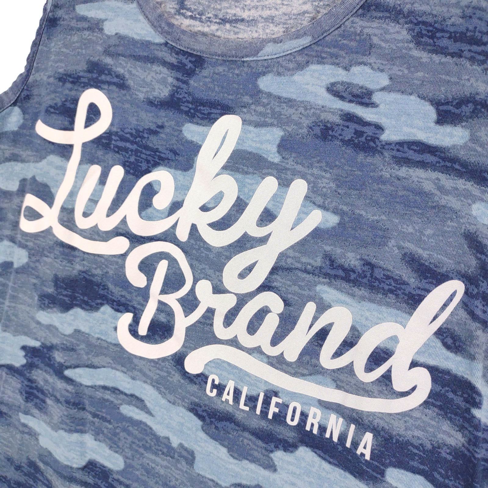 Lucky Brand Lucky Brand California Women's L Blue Camo Tank Top Size L / US 10 / IT 46 - 4 Thumbnail