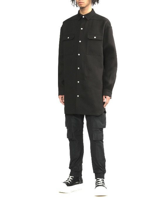 Rick Owens New STROBE Oversized Outershirt Jacket Soft Brushed Cotton M Size US M / EU 48-50 / 2 - 1 Thumbnail