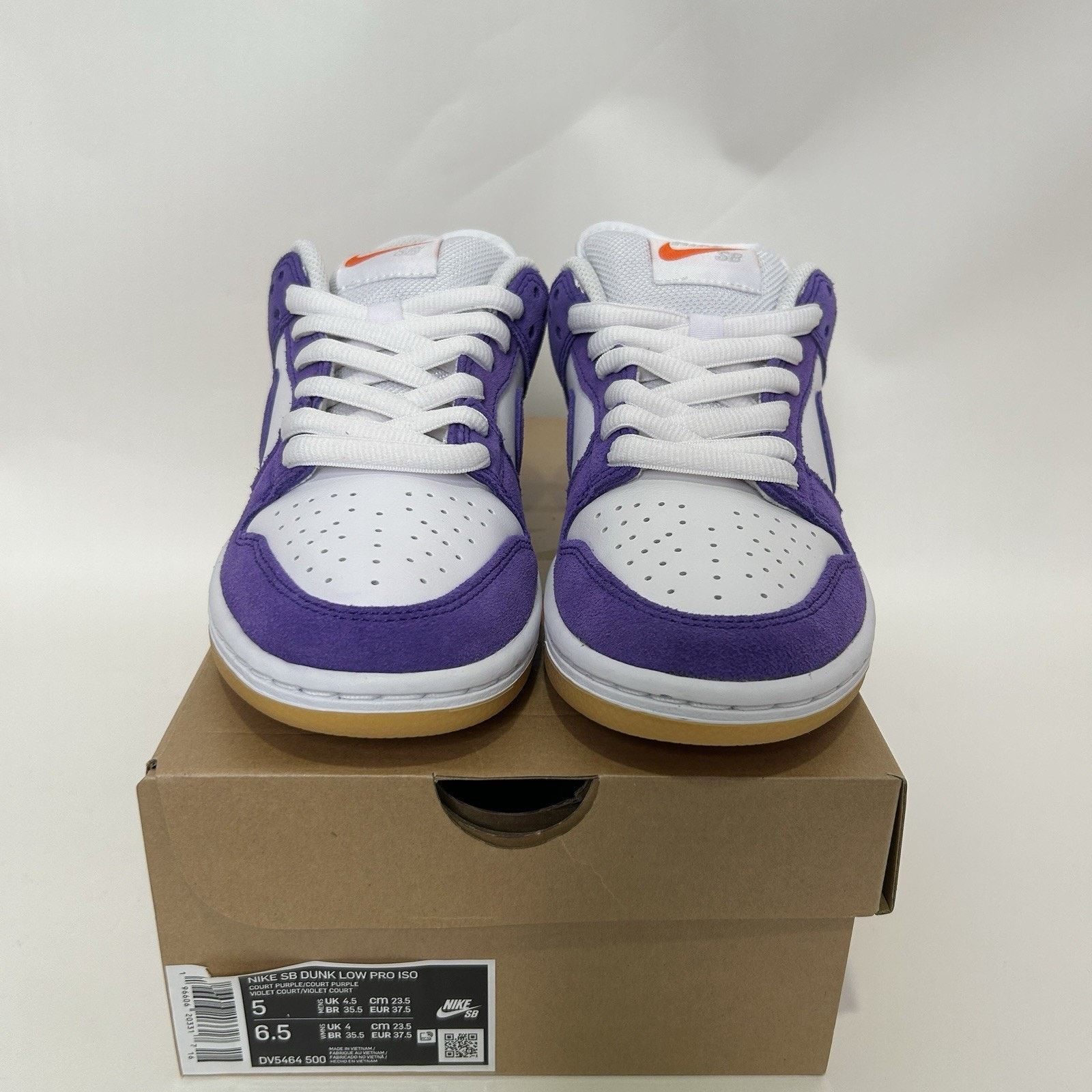 Nike Nike SB Dunk Low Pro ISO Orange Label “Court Purple Gum” Size US 6.5 / IT 36.5 - 2 Thumbnail