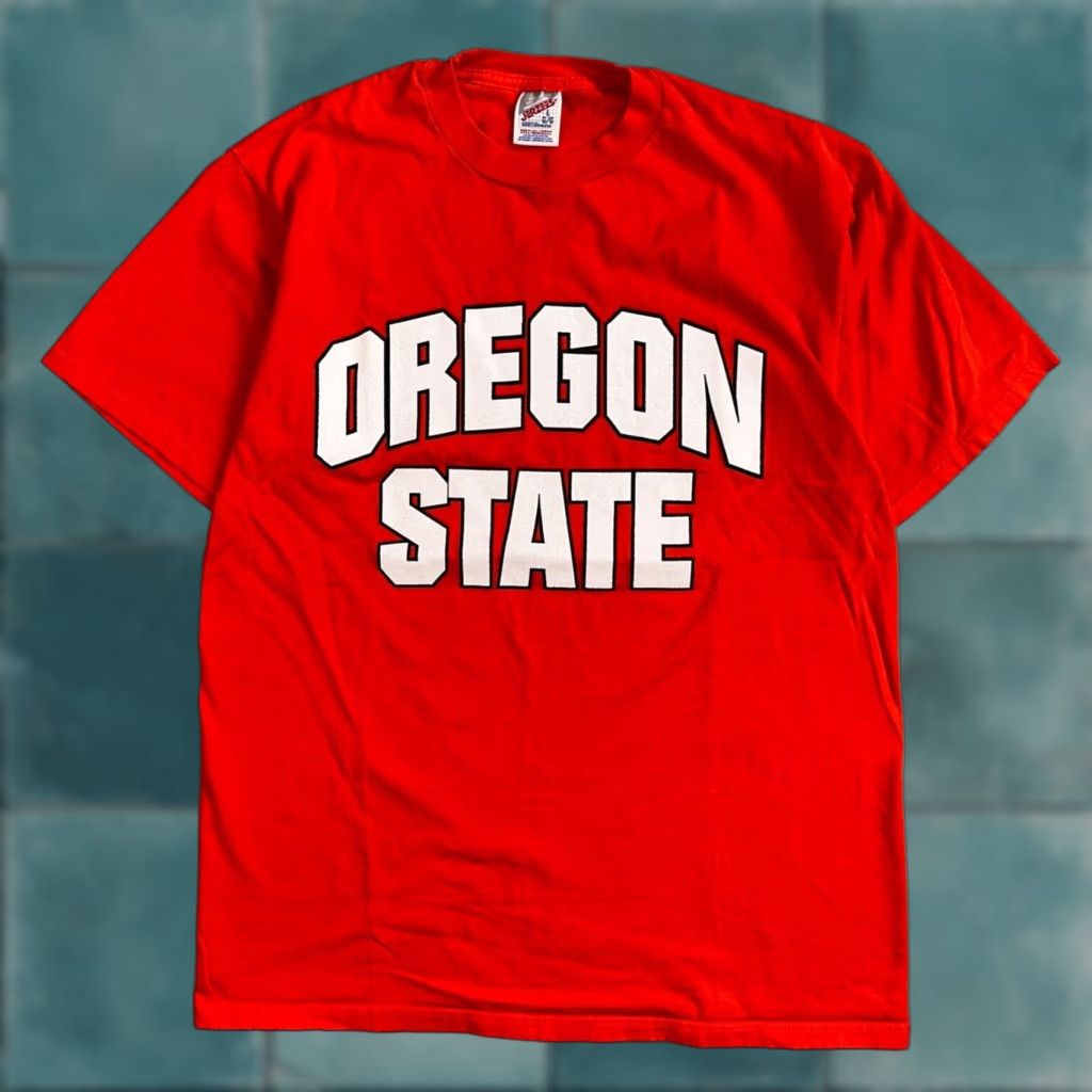 Jerzees Oregon State OSU Jerzees T-Shirt College University Beavers White Vintage 90s Shirt Mens L Size US L / EU 52-54 / 3 - 1 Thumbnail