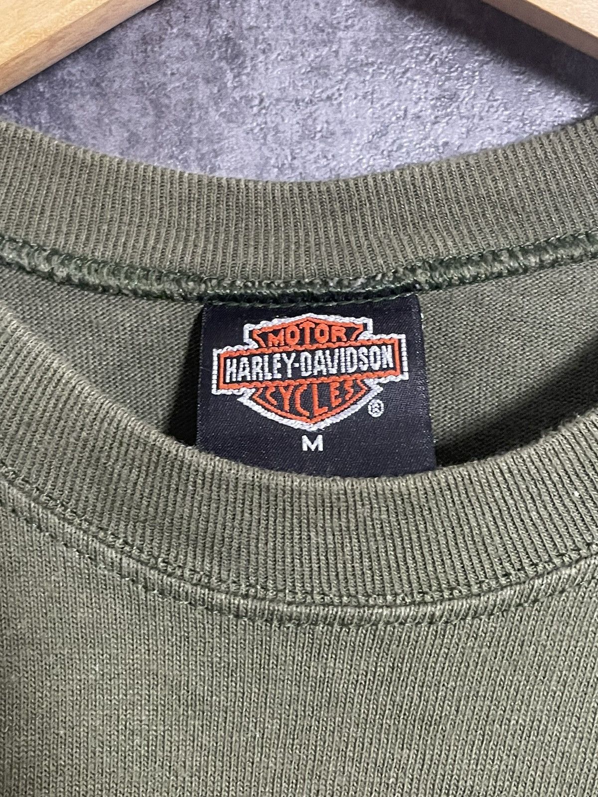 Vintage Rare 1998 Harley Davidson Thunder Row T-shirt 3D Emblem USA Size US M / EU 48-50 / 2 - 12 Thumbnail