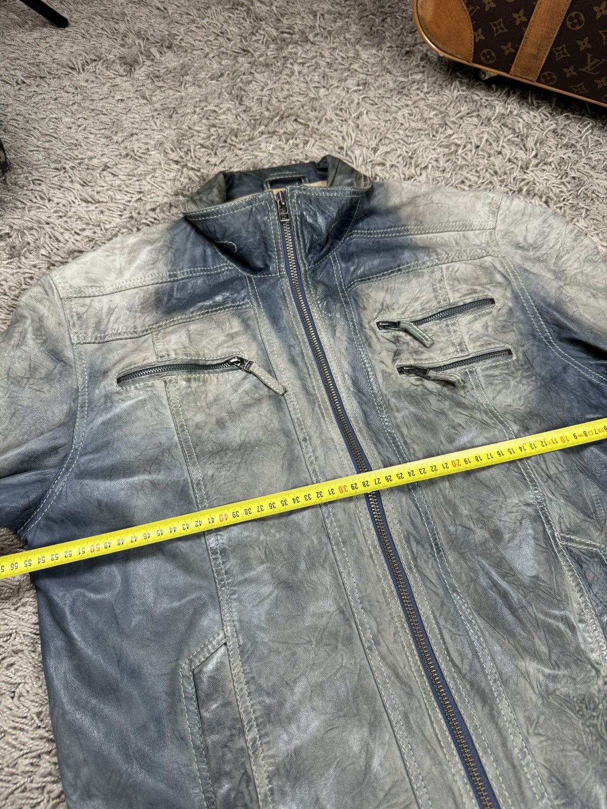 Vintage Vintage leather jacket David Moore original casual item Size US L / EU 52-54 / 3 - 4 Thumbnail