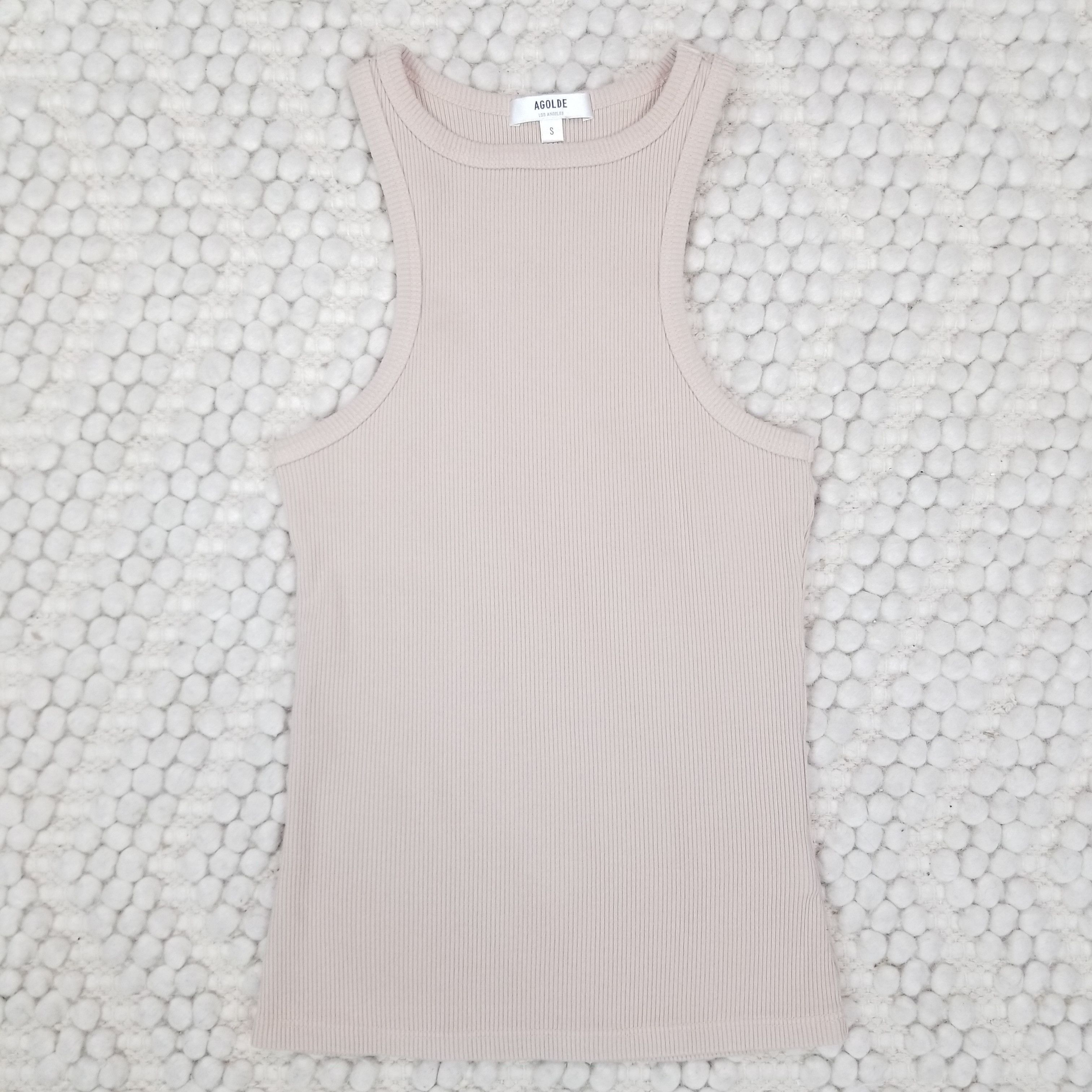 Agolde Rib Tank Latte Sz Small Size S / US 4 / IT 40 - 5 Thumbnail