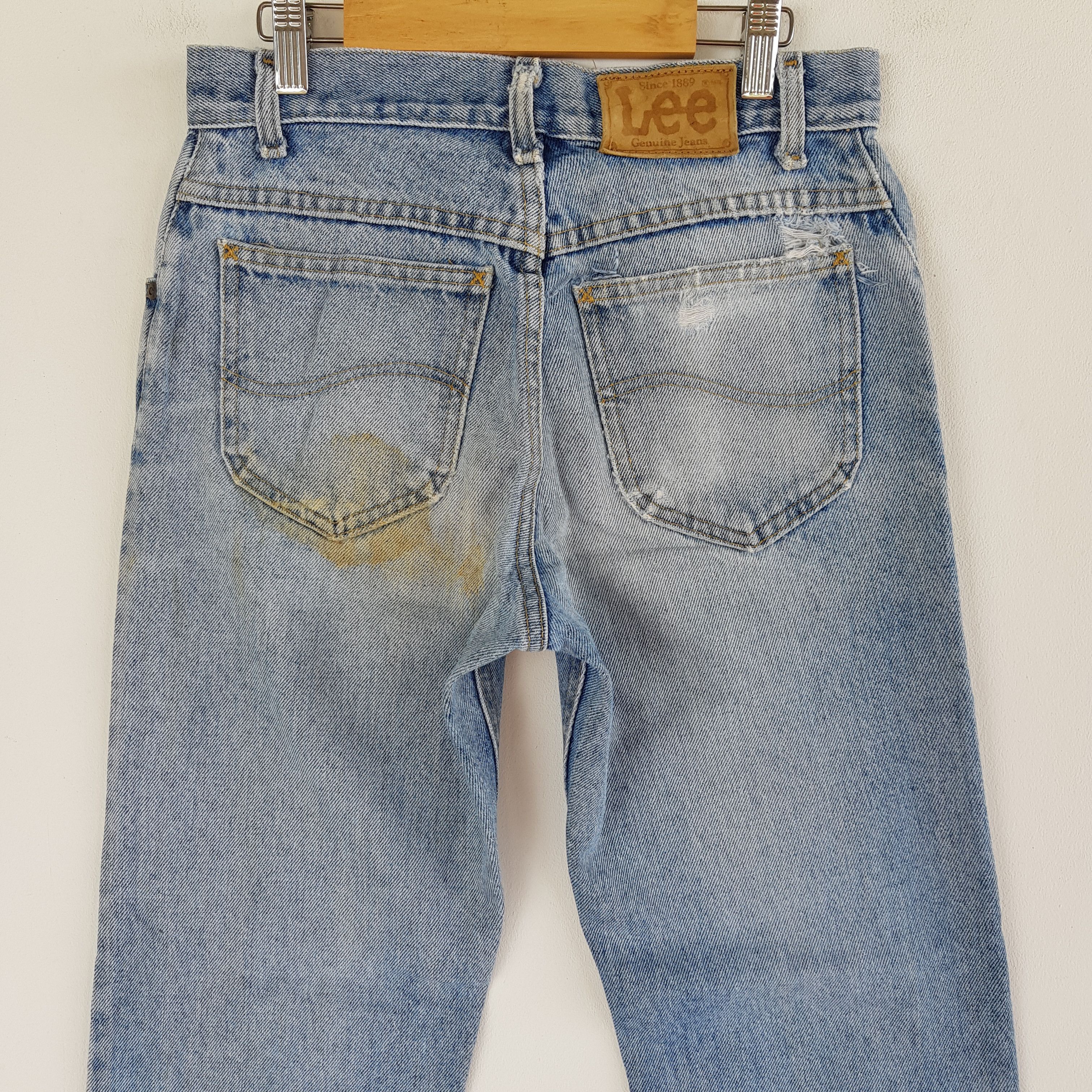 Lee Vintage Lee Sun Faded Jeans Rusty Lee Light Wash Denim Size 24" / US 00 / IT 34 - 4 Thumbnail
