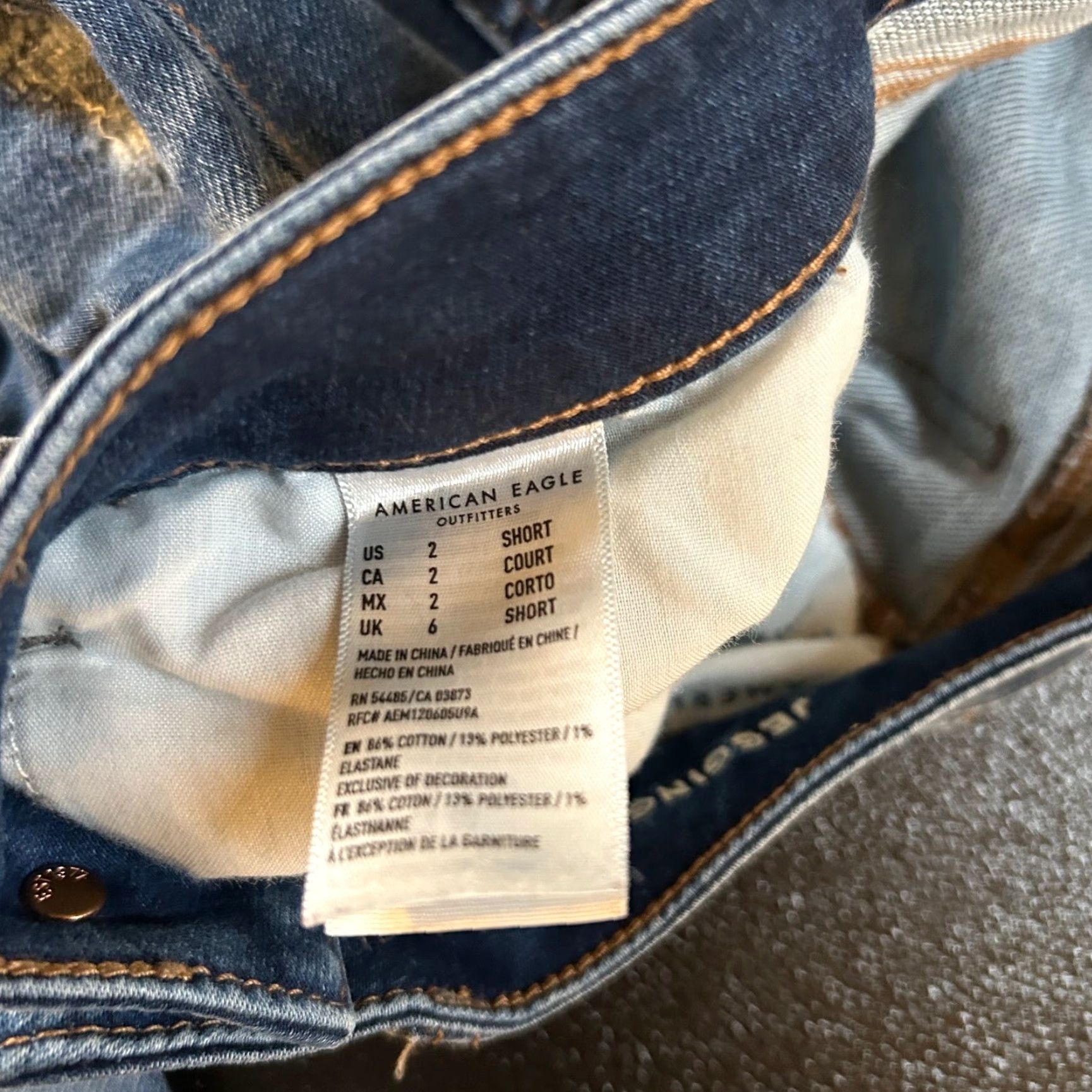 Vintage American Eagle Denim Jeggings Jeans Distressed Dark Wash Stretch Womens 2 26x27" Jeans Blue Slim Pockets Zipper Button 90s? Size 26" / US 2 / IT 38 - 4 Thumbnail