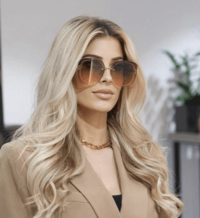 image of New Dior UltraDior Cd40031U - 10F Square Sunglasses in Brown, Women's