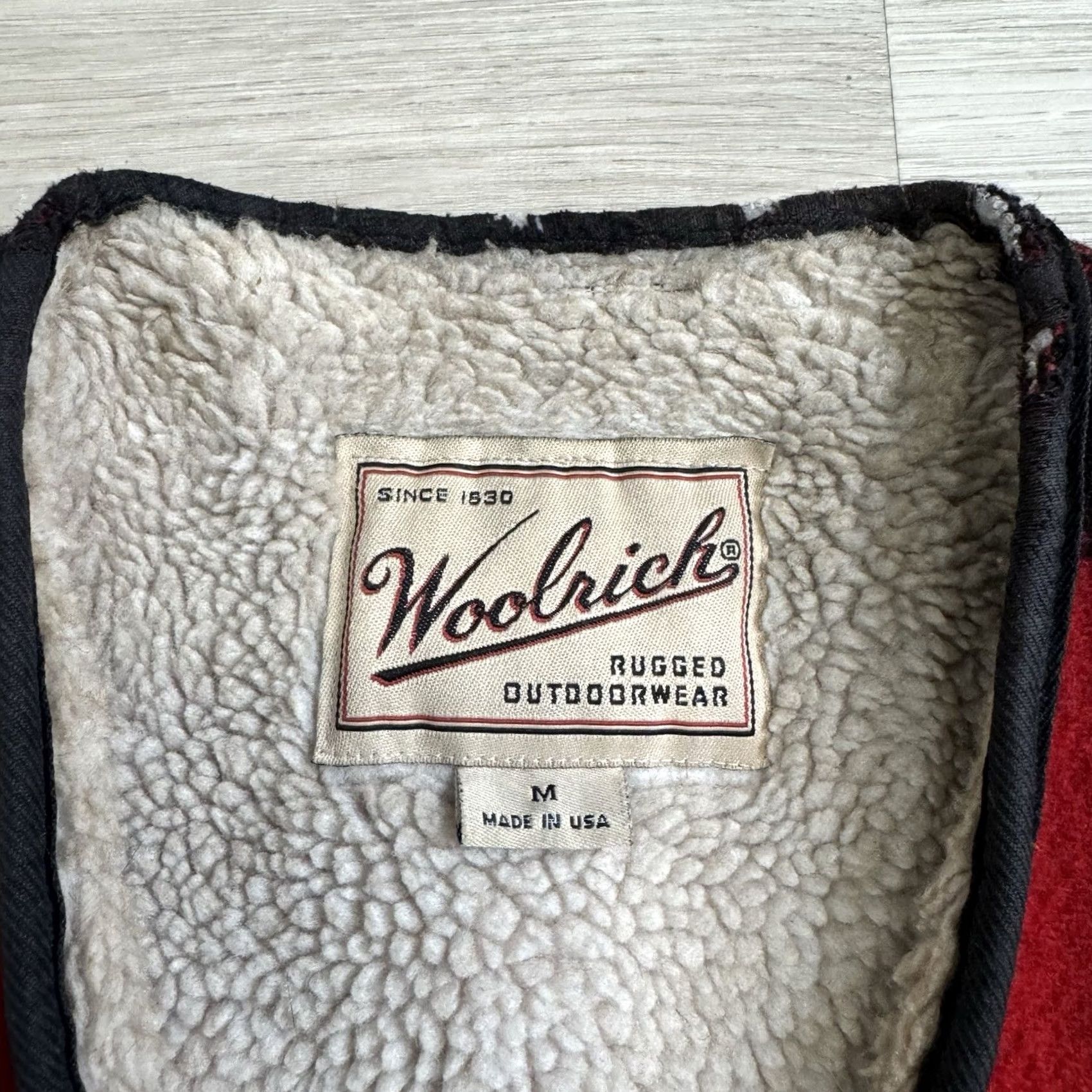 Vintage VINTAGE Woolrich Vest M Red Plaid Wool Sherpa Lined Buffalo Mackinaw USA Rugged Men s Size US M / EU 48-50 / 2 - 4 Thumbnail