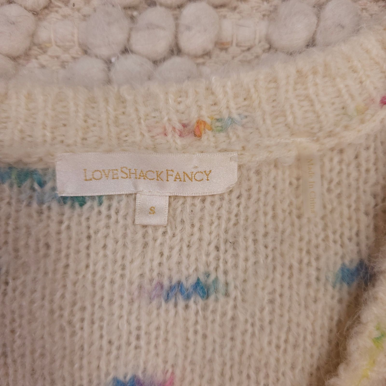 LoveShackFancy LoveShackFancy Emmanuelle Alpaca Cardigan Cream Sz Small Size S / US 4 / IT 40 - 7 Thumbnail