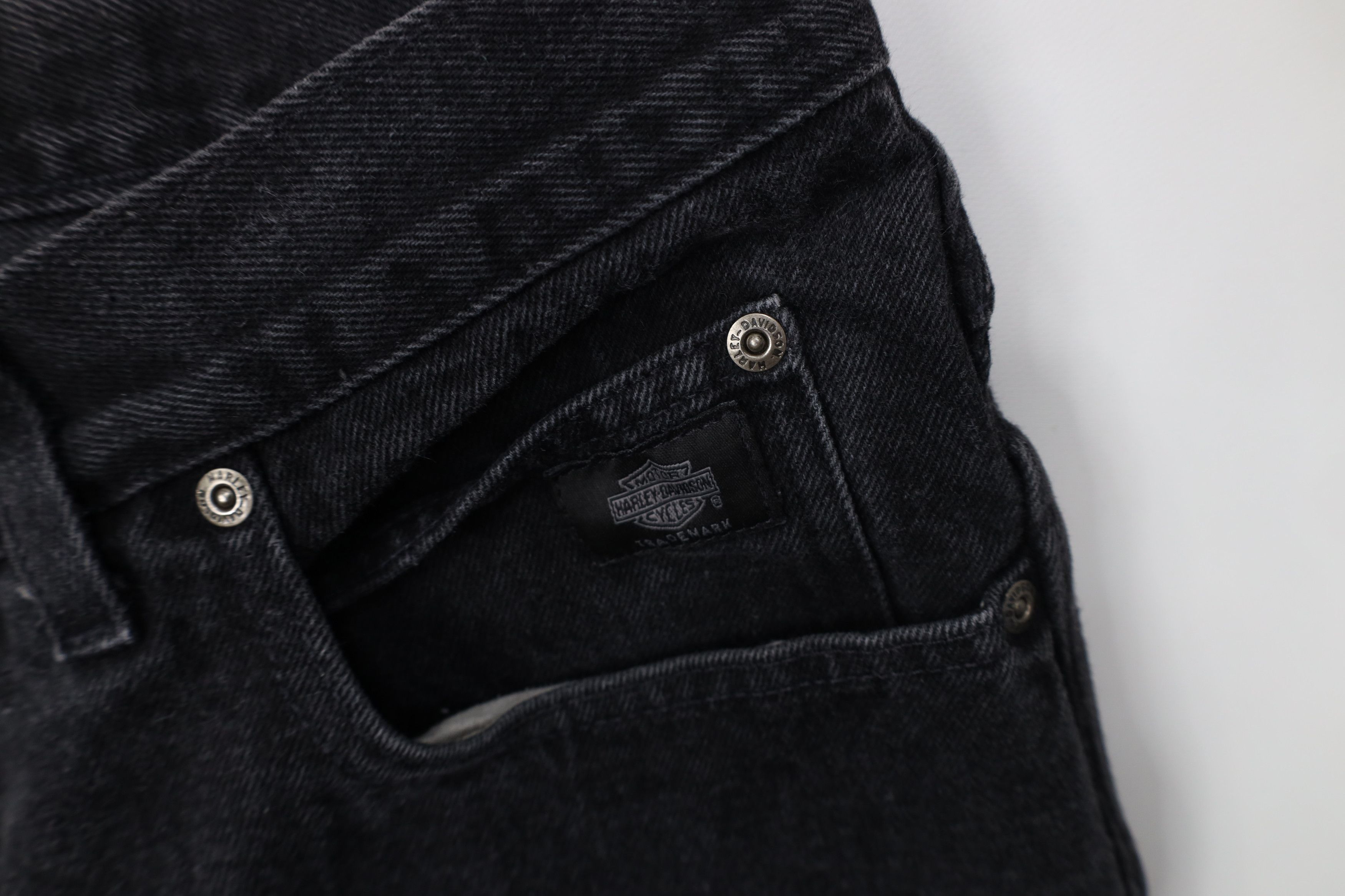 Harley Davidson Vintage Y2K 2003 Harley Davidson Motorcycle Denim Jeans Size US 38 / EU 54 - 6 Thumbnail