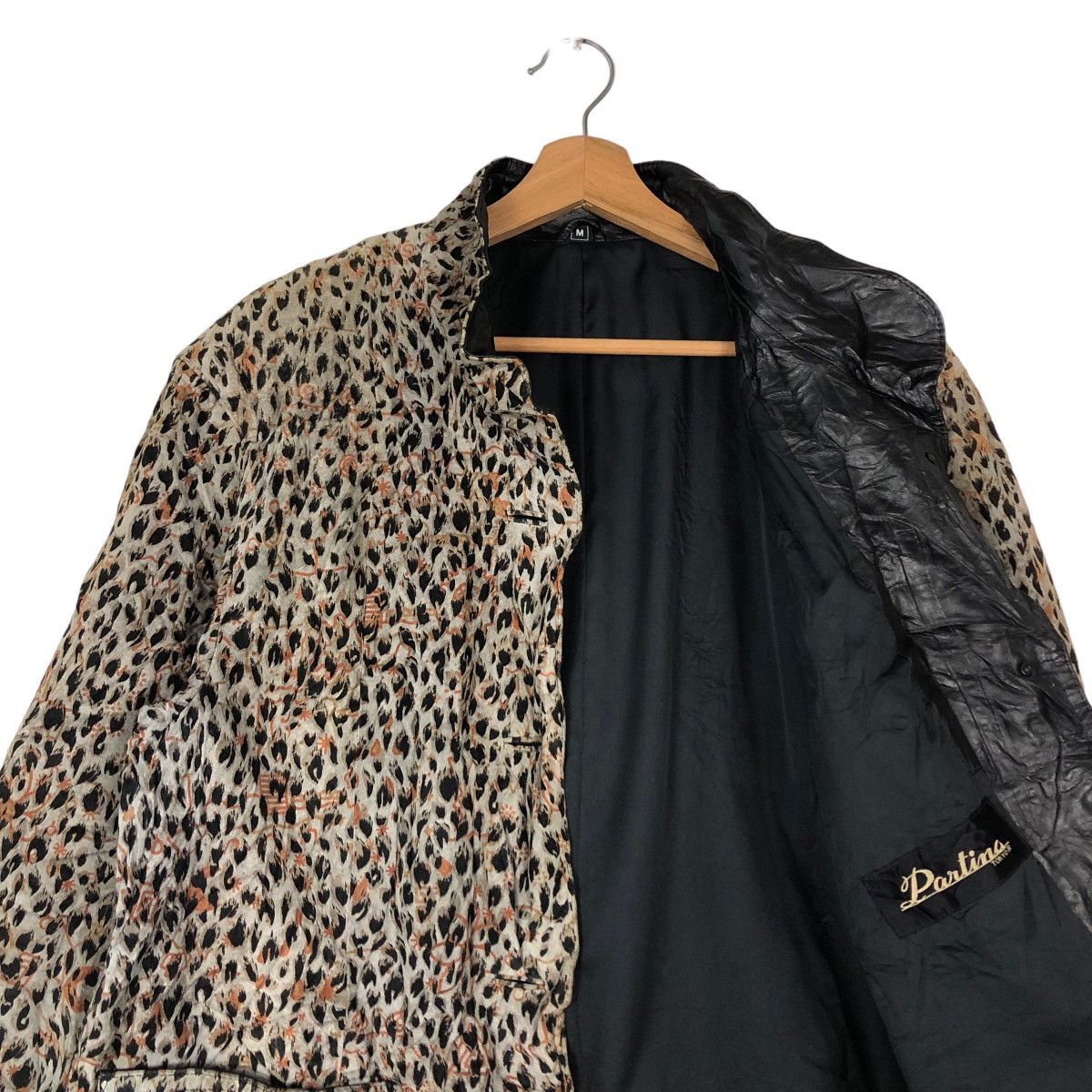 Japanese Brand 🔥Vintage Leather Jacket Long Partina Tokyo Leopord Design Size US M / EU 48-50 / 2 - 14 Thumbnail