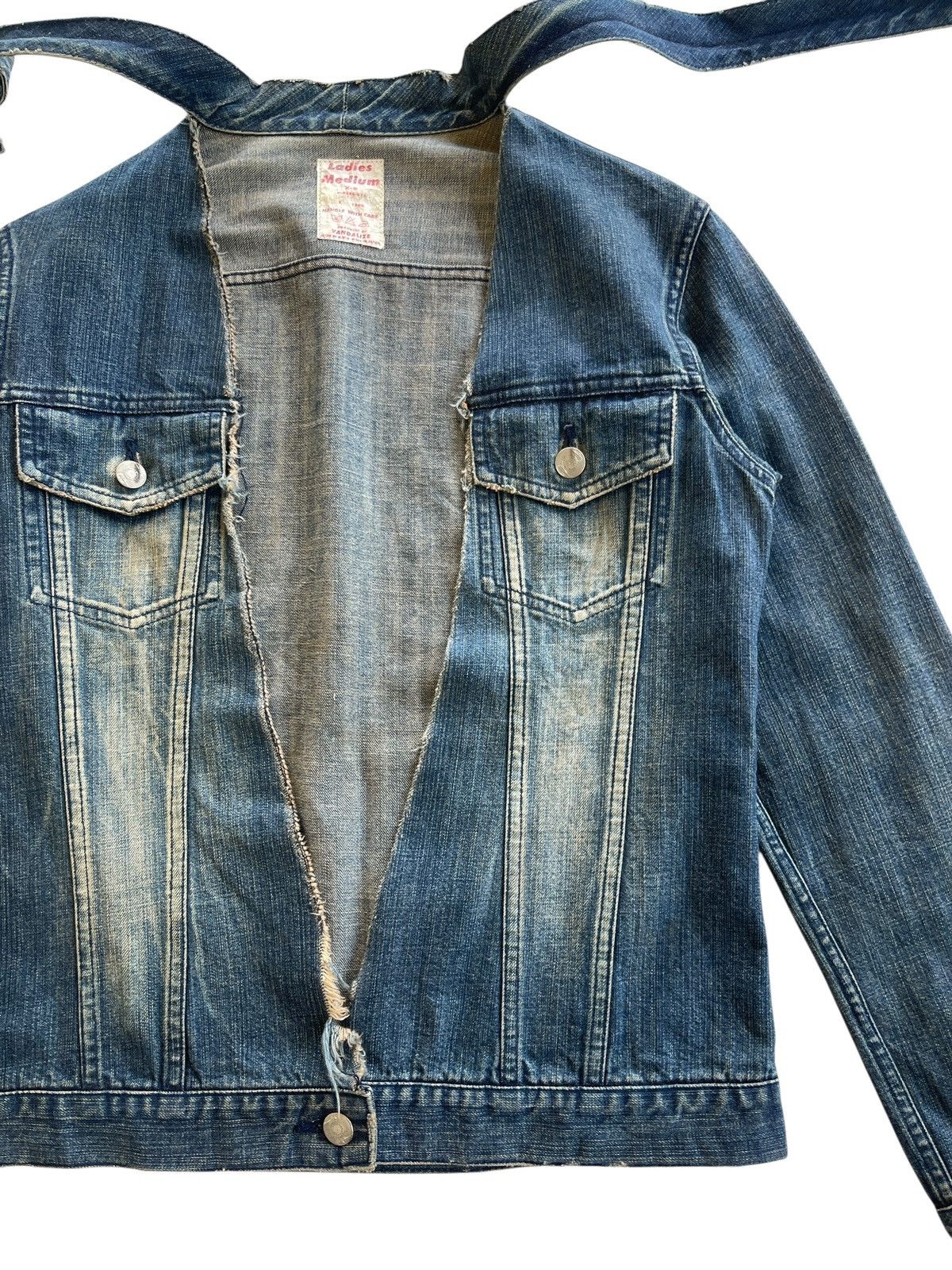 Vandalize Vandalize Distressed Bondage Denim Jacket Size M / US 6-8 / IT 42-44 - 8 Thumbnail
