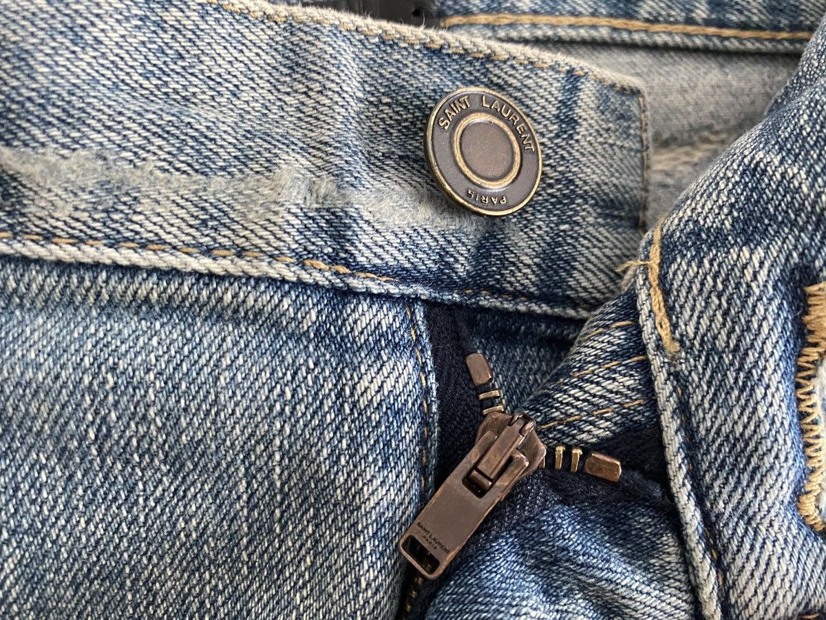Hedi Slimane × Saint Laurent Paris 13AW Blowout Destroyed Runway Jeans Size US 28 / EU 44 - 9 Thumbnail