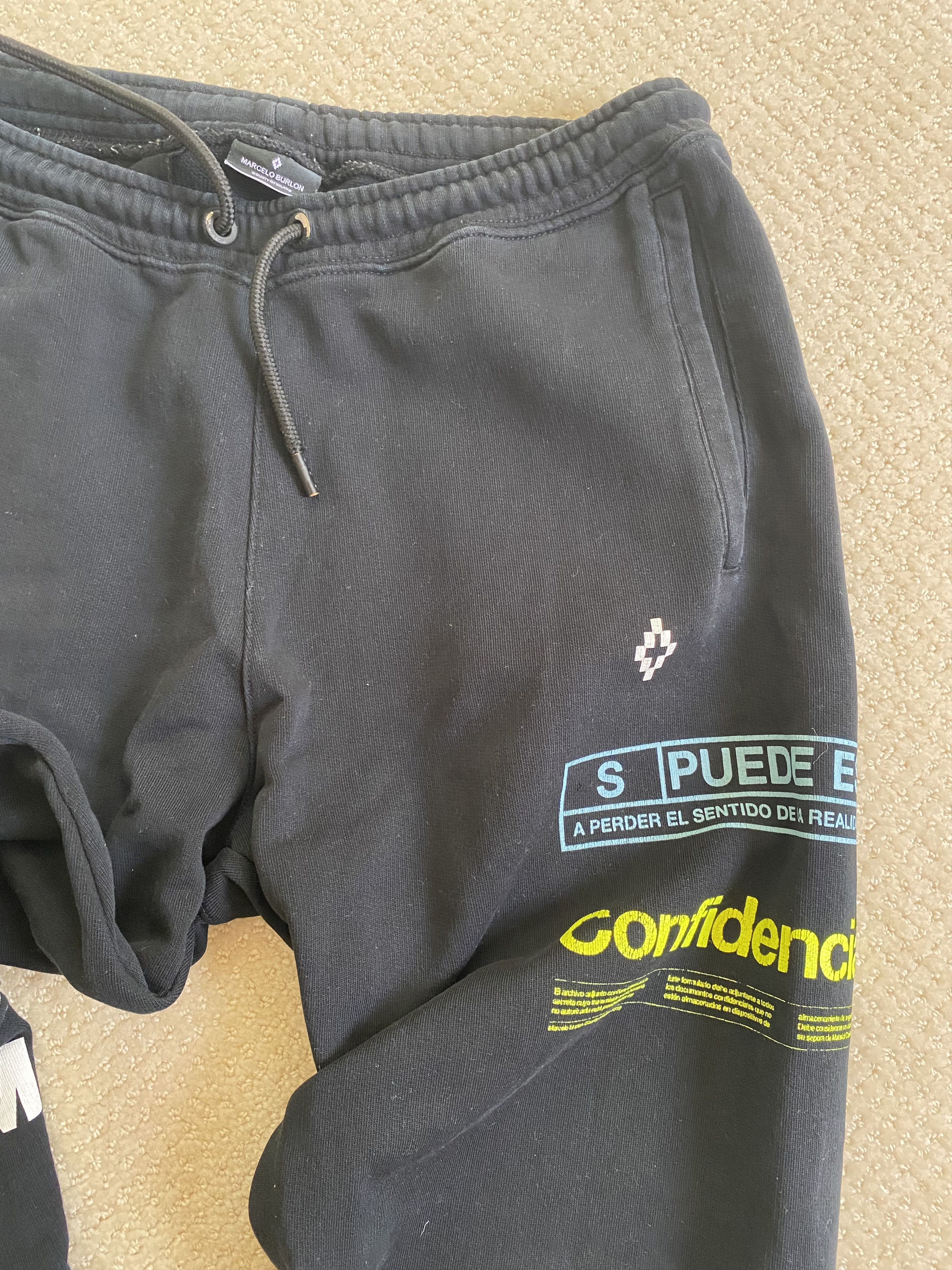 Marcelo Burlon Marcelo Burlon Graphic Print Sweatpants Black Size US 32 / EU 48 - 4 Thumbnail