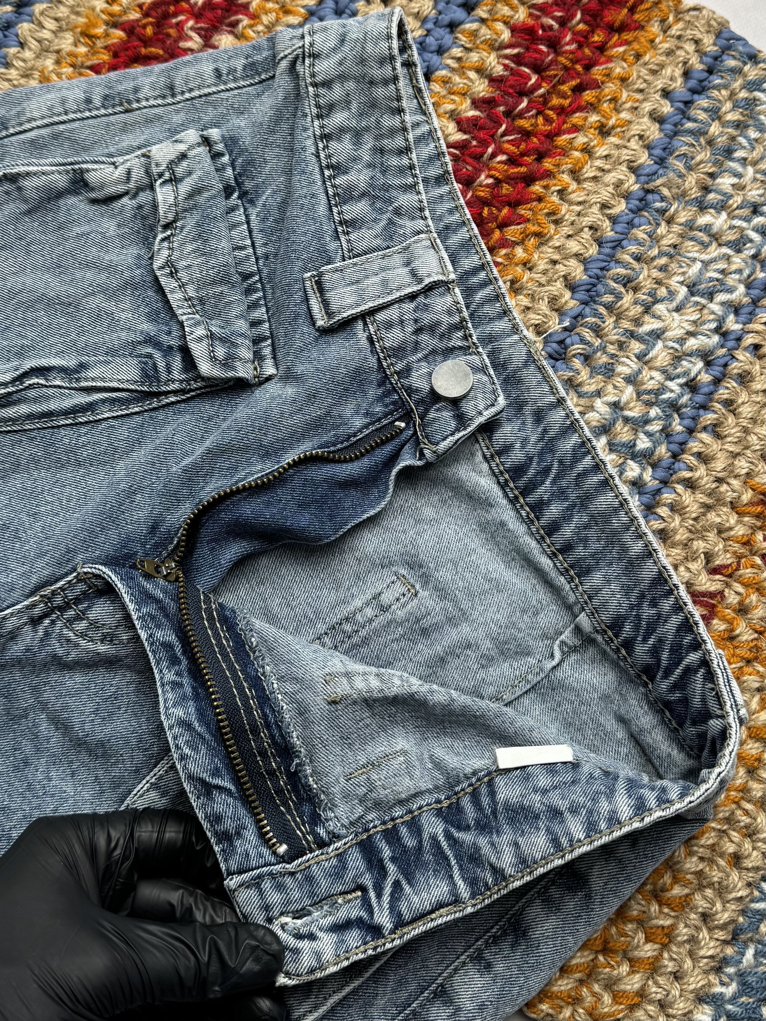 Vintage Vintage Denim Cargo Shorts Low Rise Y2K Womens Pockets (E4) Size 25" / US 0 / IT 36 - 3 Thumbnail