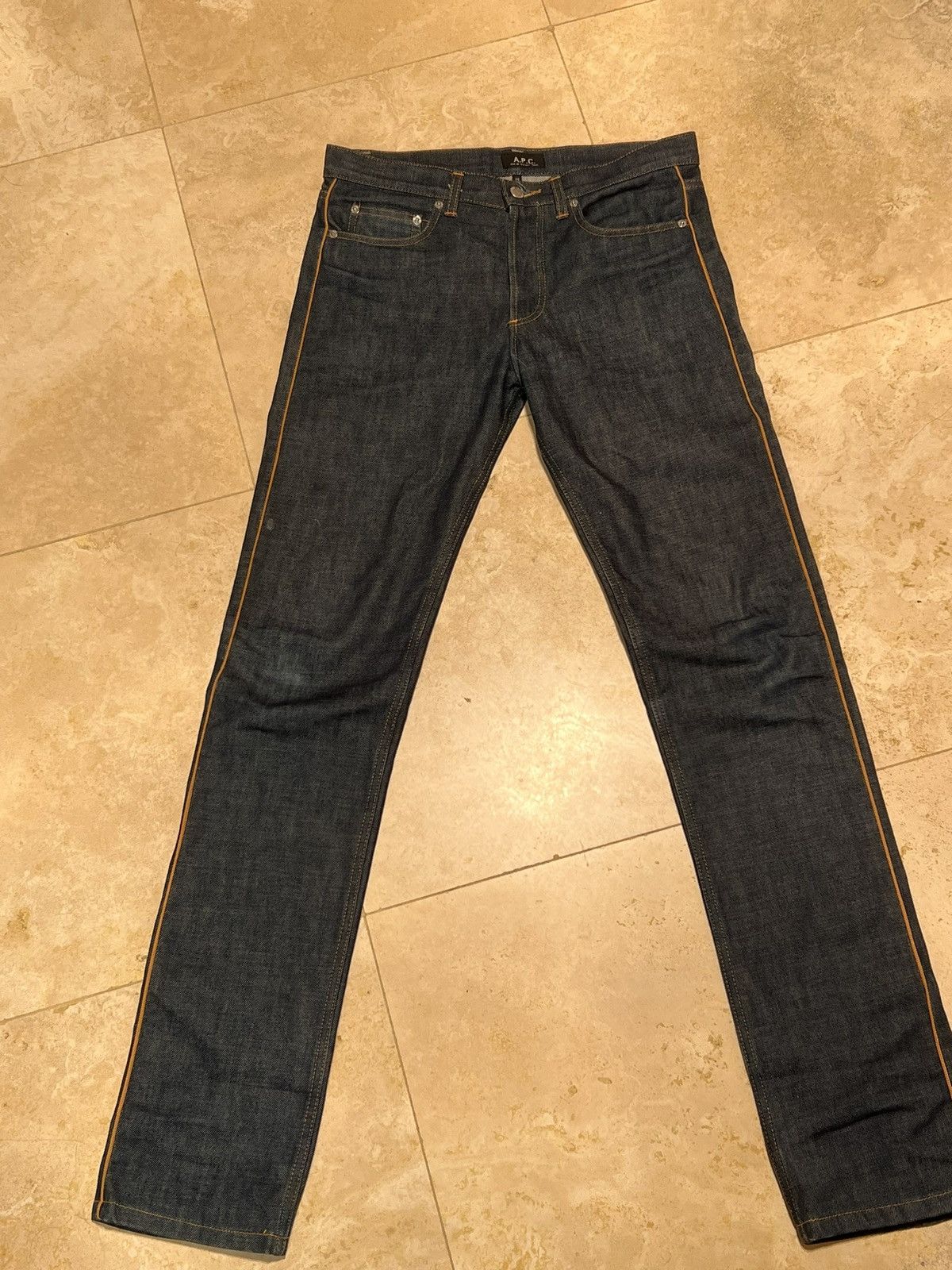 APC SELVEDGE STRIPE JEANS