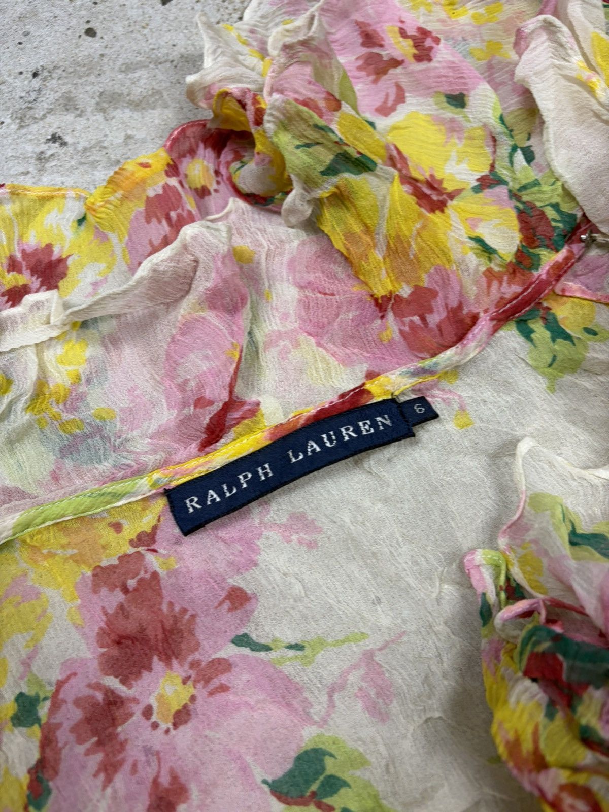 Ralph Lauren Ralph Lauren Mainline Silk Floral Print Blouse Shirt Size M / US 6-8 / IT 42-44 - 9 Thumbnail