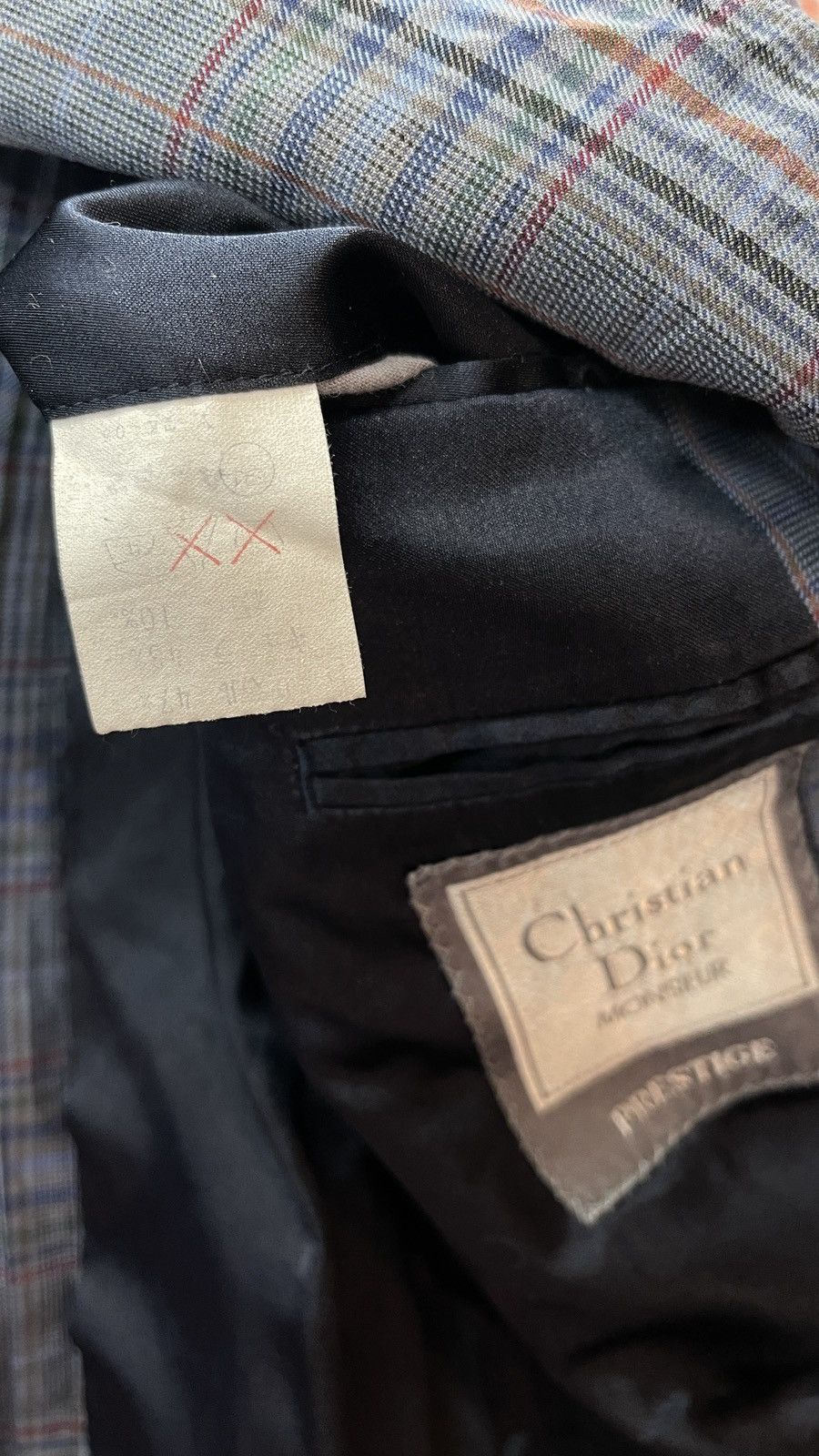 Christian Dior Monsieur Vintage Christian Dior Monsieur check pattern GTMPT082 Size 40L - 9 Thumbnail