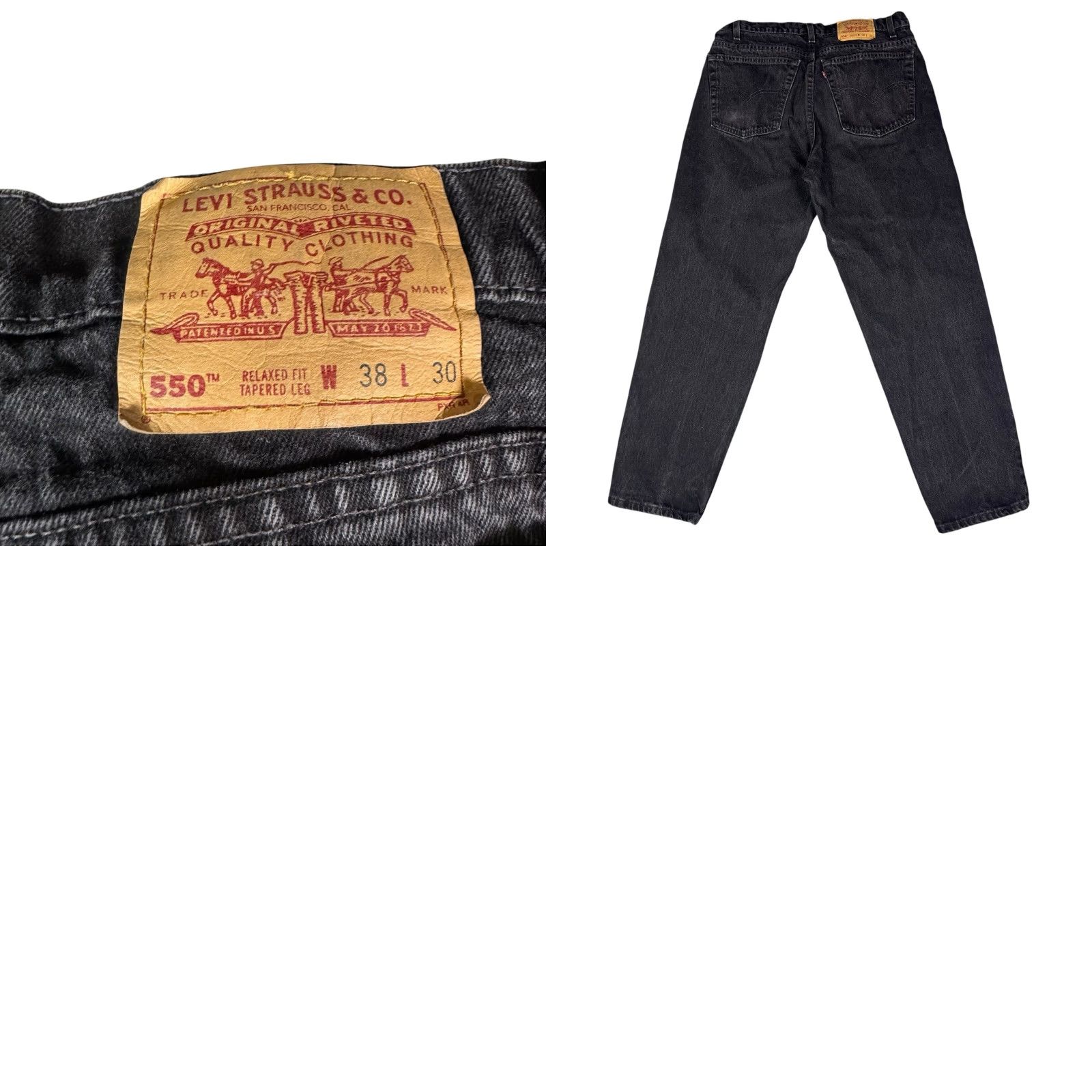 Levi's VINTAGE Levi's 550 Jeans Mens 38x30 USA Made Relaxed Fit Tapered Grunge Skater Shirt Size US 38 / EU 54 - 9 Thumbnail