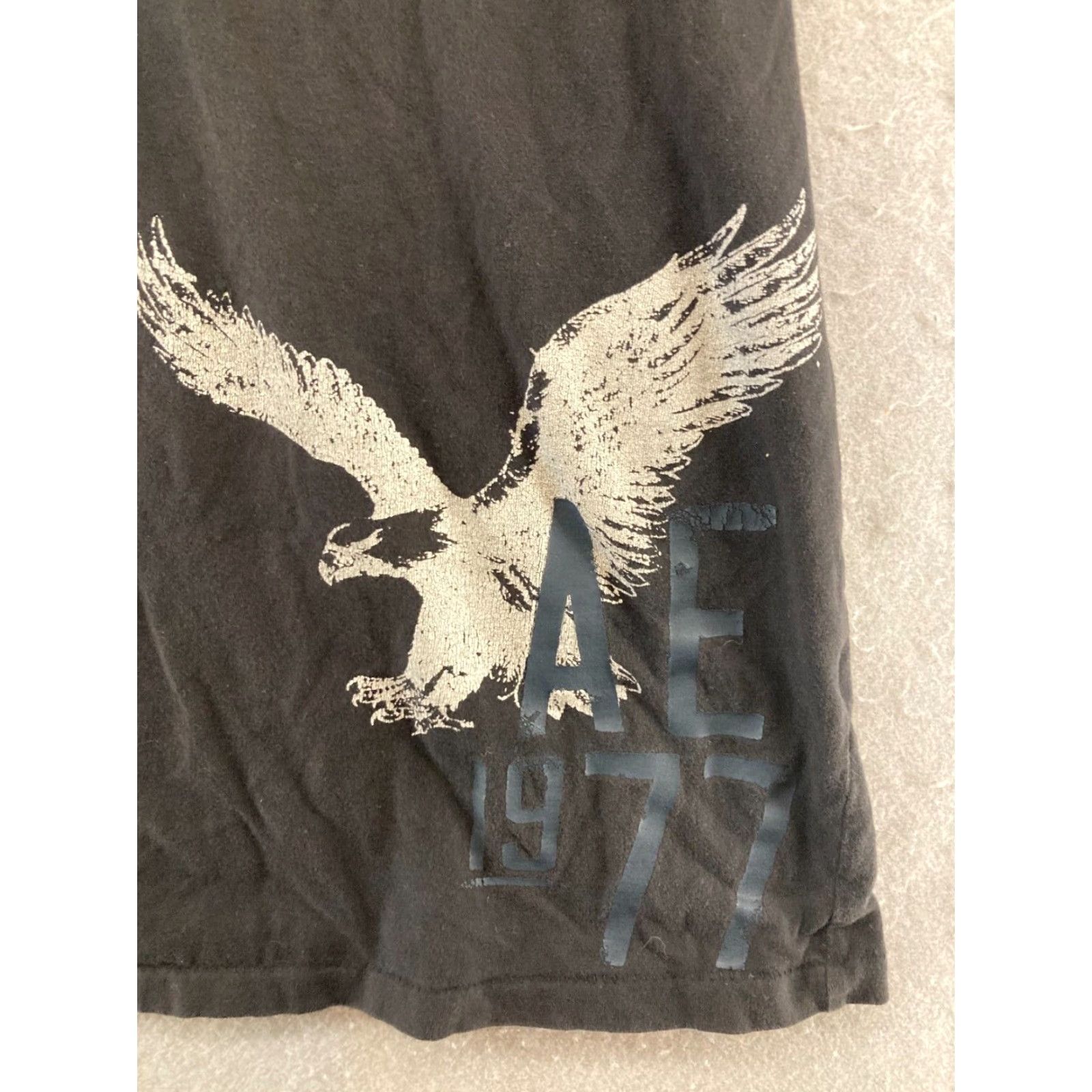 American Eagle Outfitters VINTAGE American Eagle T-Shirt Men XLT Black Graphic Print 90s Crew Neck Summer Size US XL / EU 56 / 4 - 4 Thumbnail