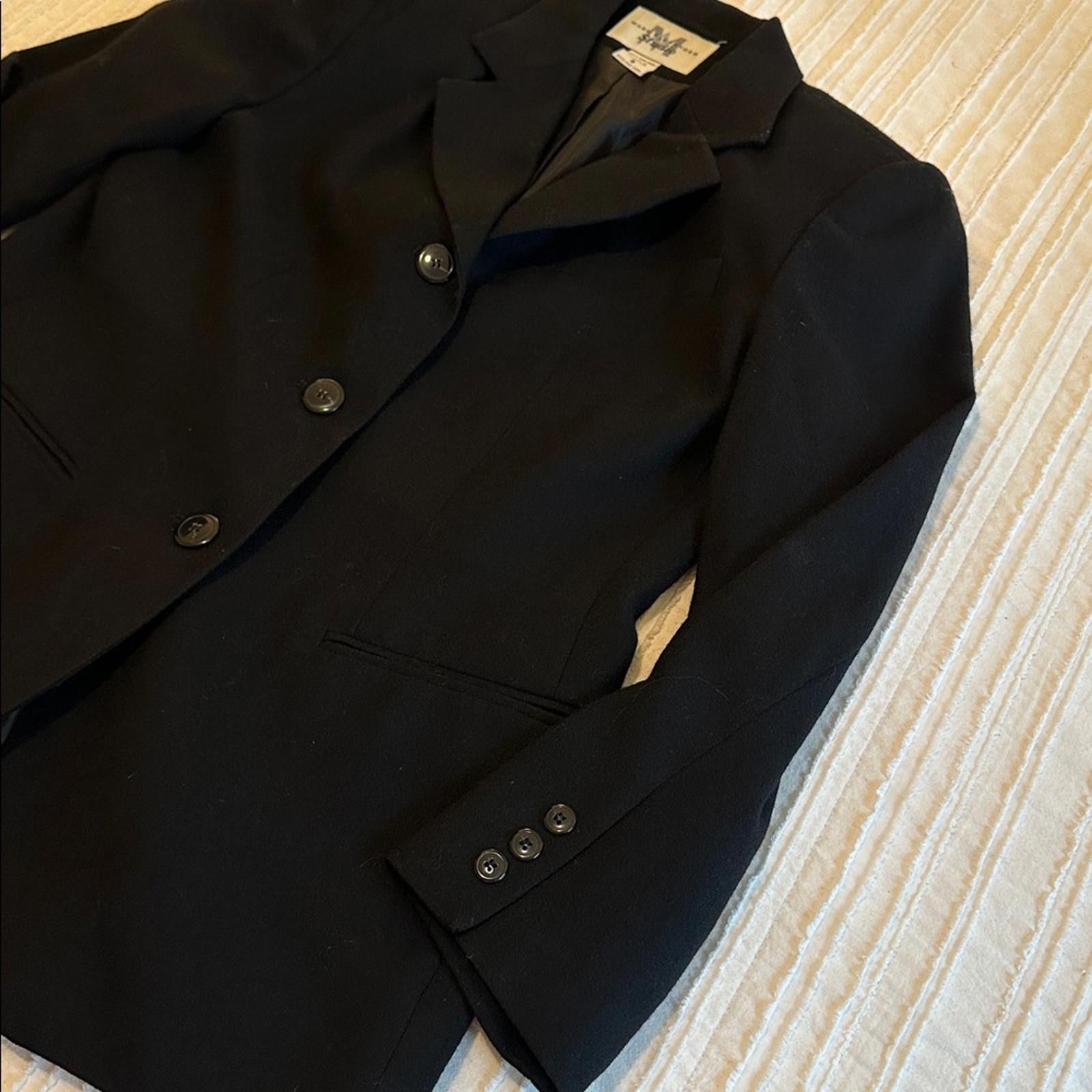 Other Mark Alexander sz 8 100% Wool Blazer Black Pockets 90’s Y2K Size M / US 6-8 / IT 42-44 - 6 Thumbnail