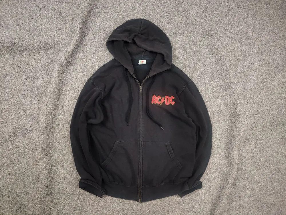 Band Tees AC/DC Vintage Merch Rock Of Bust Faded Bag Logo Zip Hoodie Size US S / EU 44-46 / 1 - 1 Thumbnail