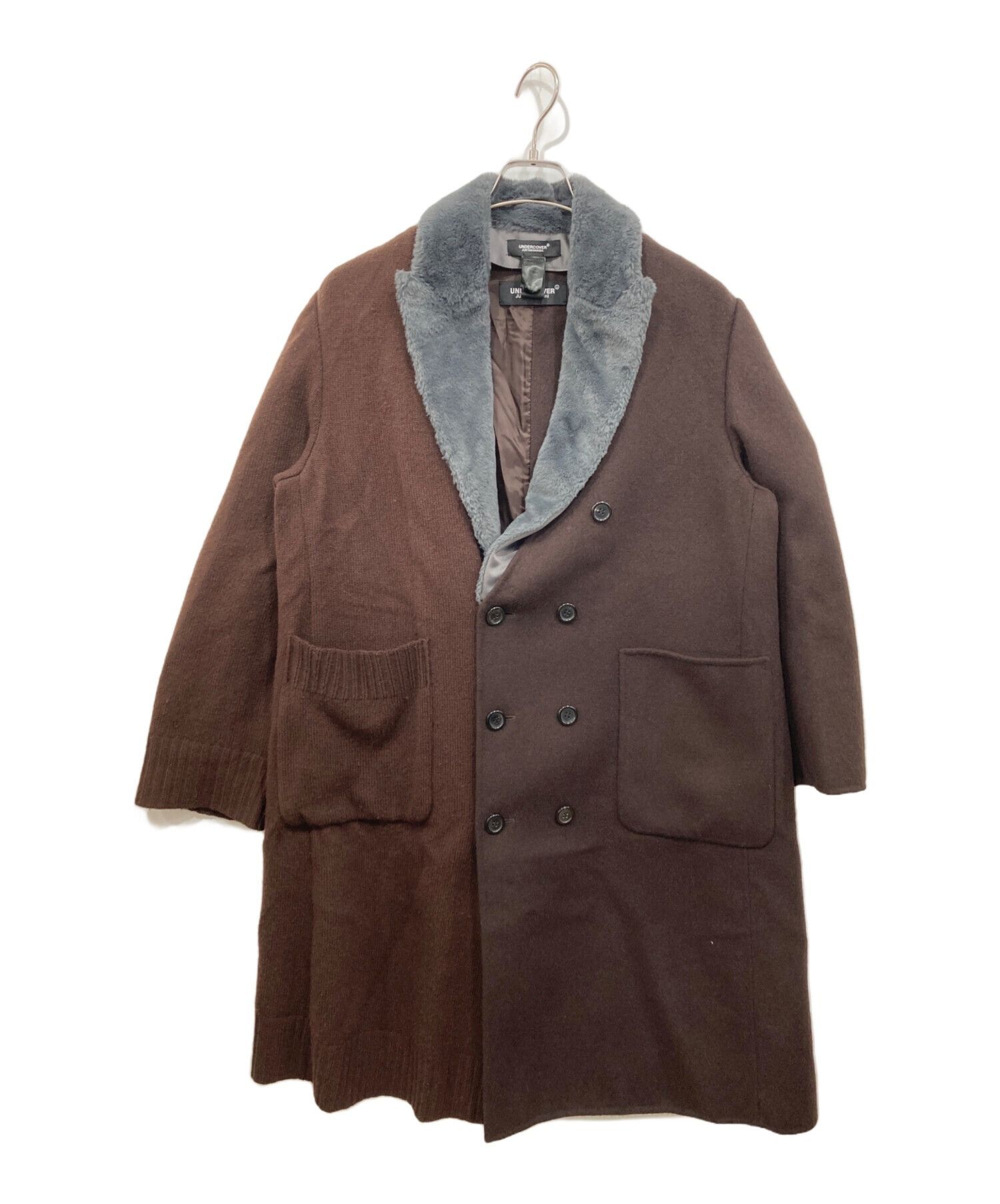 UNDERCOVER Chester Coat Detachable Collar Brown Size 1