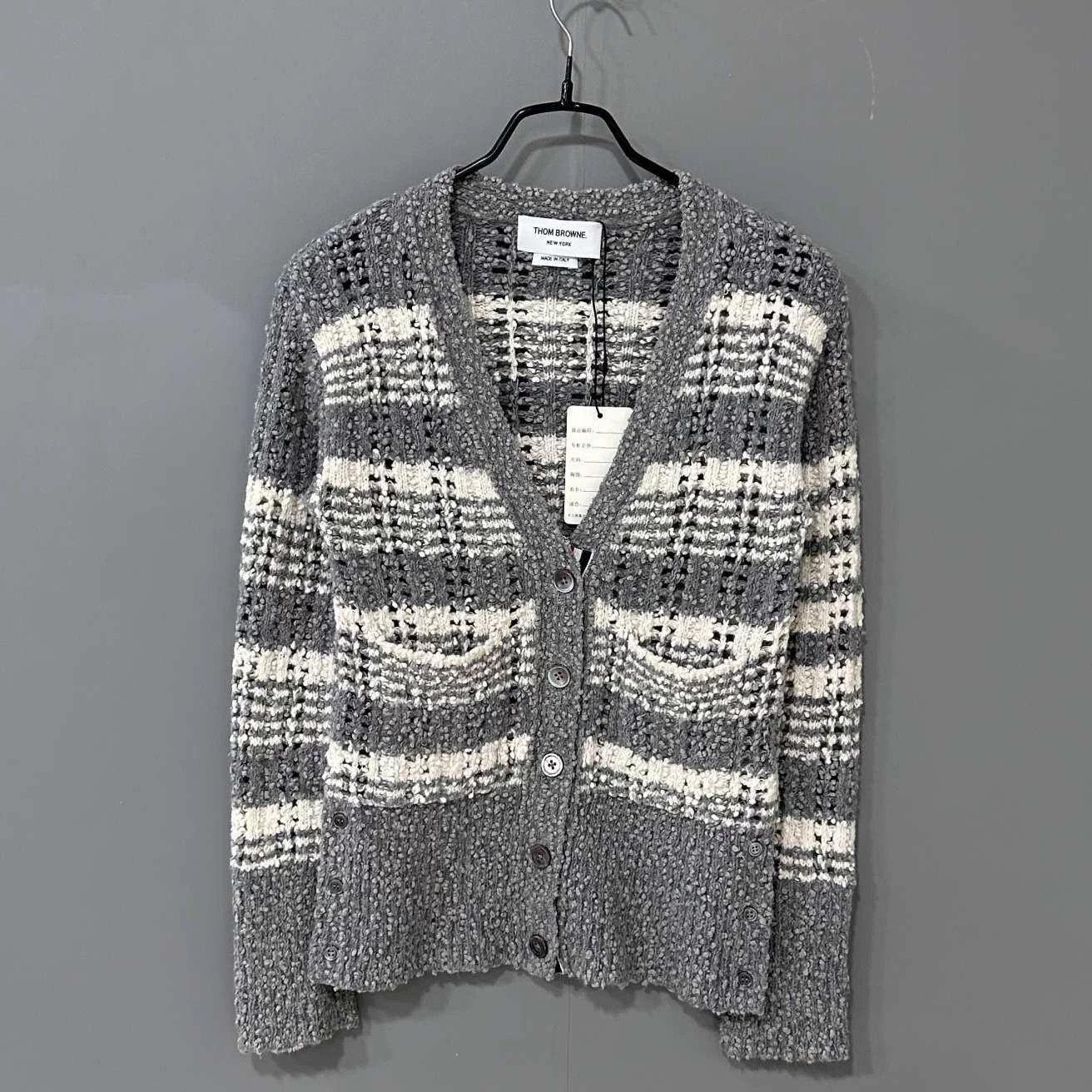 Thom Browne Thom Browne Chunky Knit Stripe Cardigan 40 Size US XXS / EU 40 - 1 Thumbnail