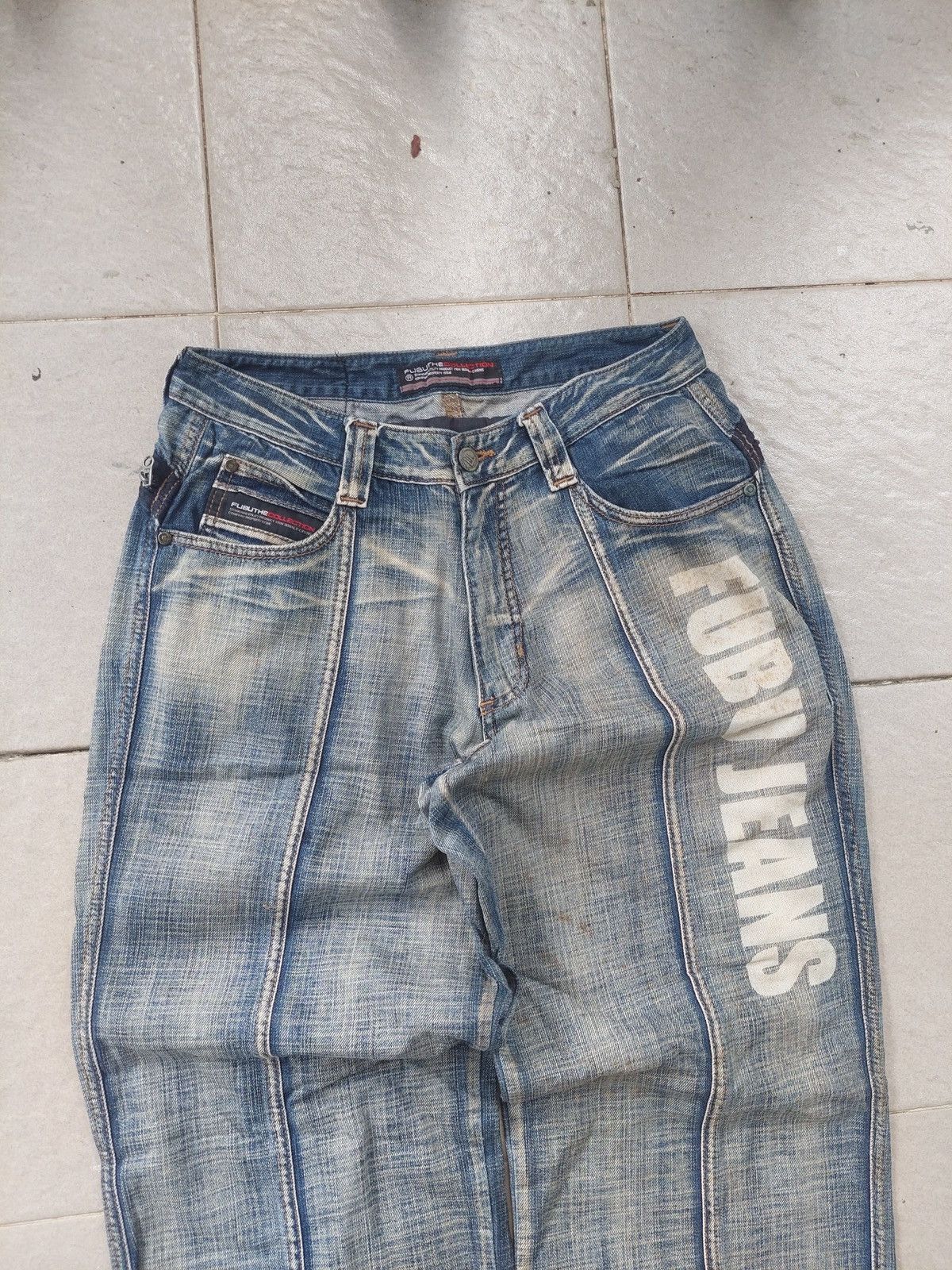 Fubu Fubu Jeans Big Logo Denim Pants Vintage Streetwear Size US 32 / EU 48 - 6 Thumbnail