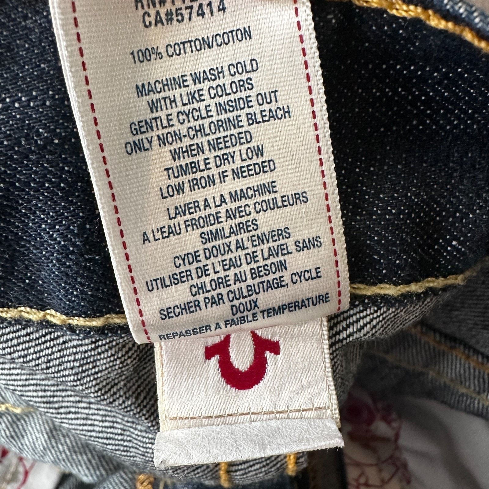 True Religion True Religion World Tour Jeans Mens 38 Blue Denim Straight Size US 38 / EU 54 - 6 Thumbnail