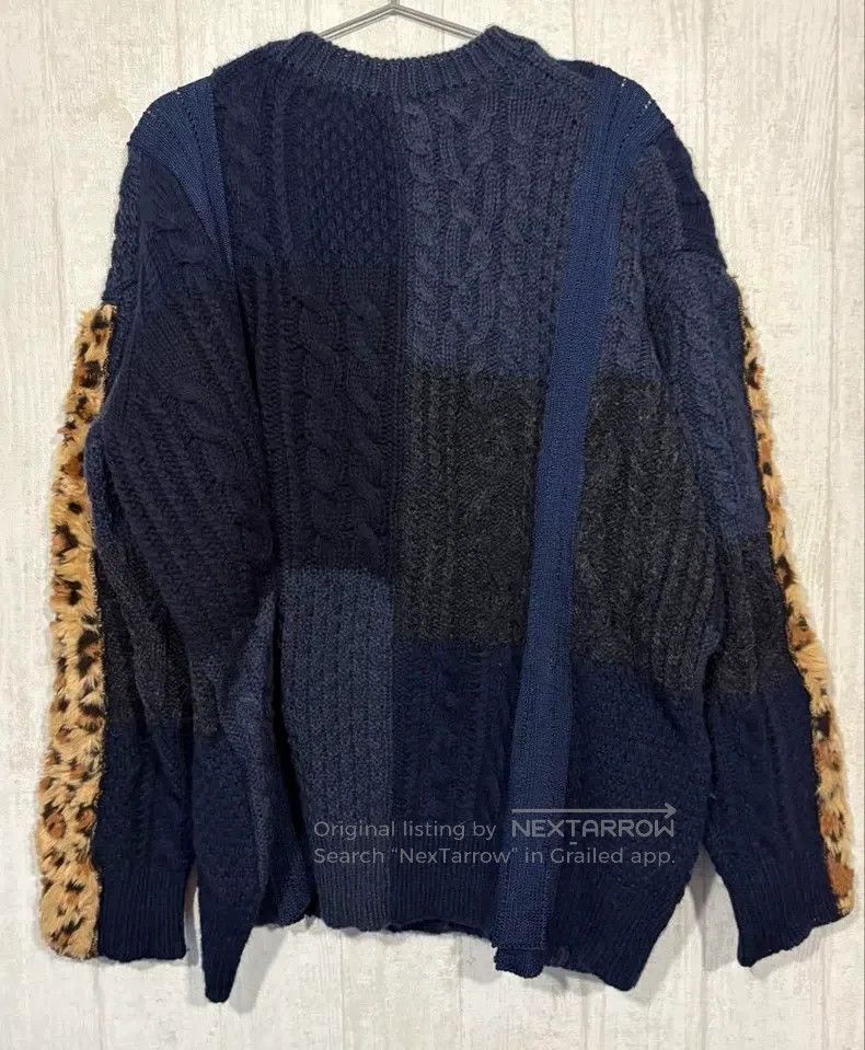 Junya Watanabe Junya Watanabe Leopard Print Patchwork Sweater Size M / US 6-8 / IT 42-44 - 2 Thumbnail