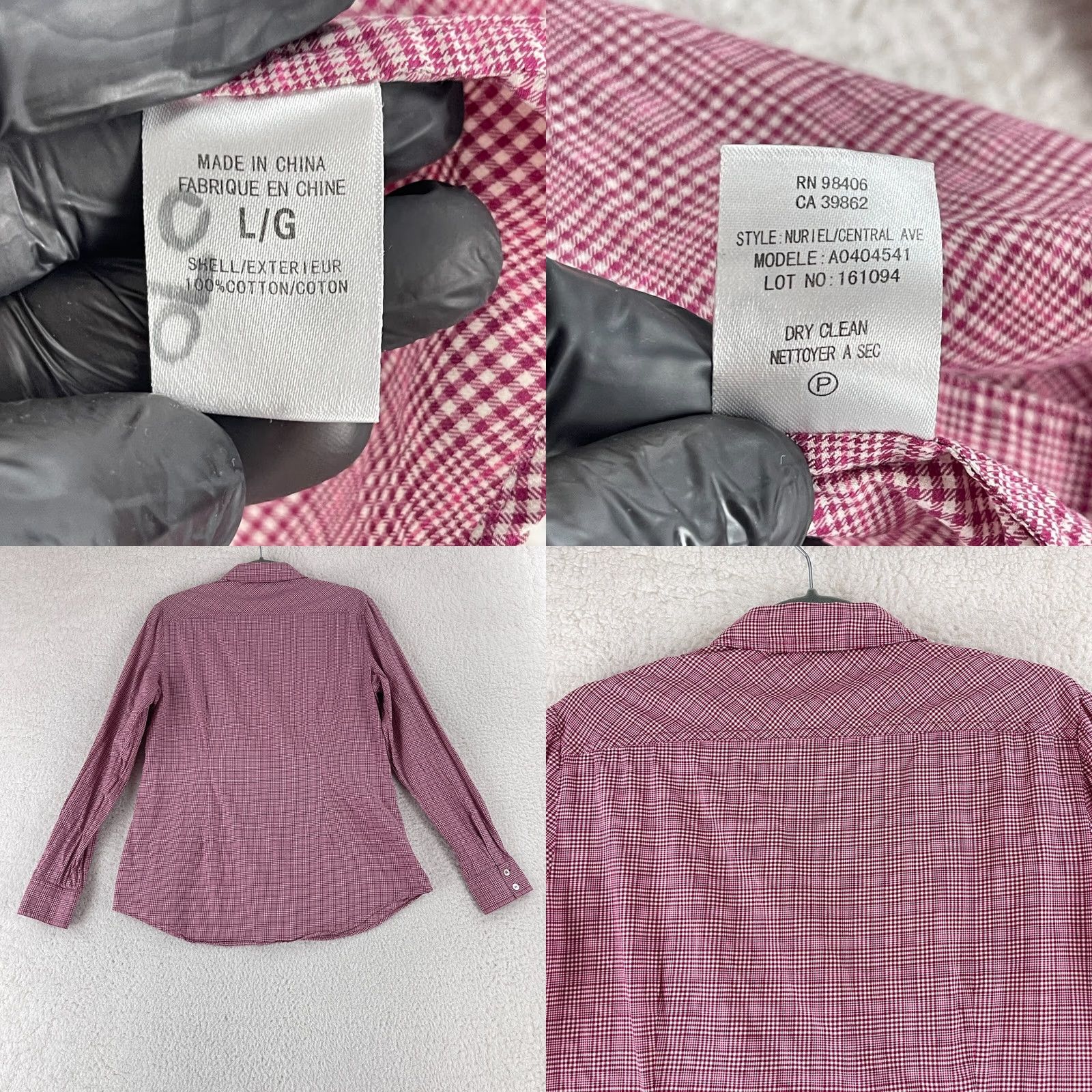 Theory Theory Button-Up Shirt Womens Large Red Plaid 100% Cotton Casual Long Sleeve Shirt Size L / US 10 / IT 46 - 8 Thumbnail