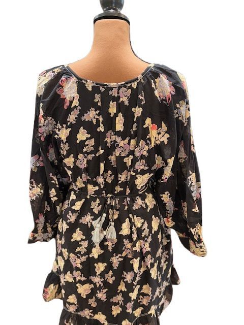 Free People Free People “Camella” Floral Mini Dress in Black Size M / US 6-8 / IT 42-44 - 6 Thumbnail