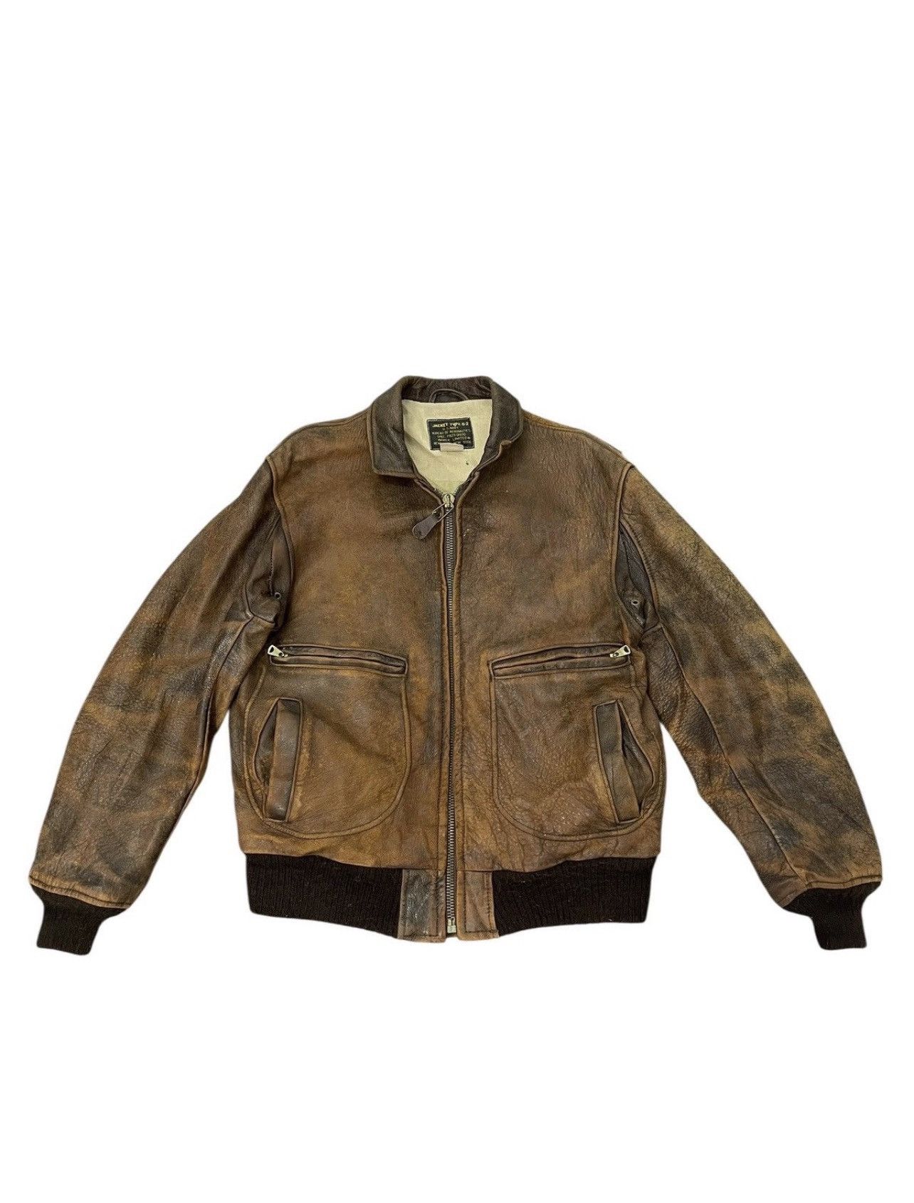 Avirex Vtg 80s Avirex USA Typ G2 Raider Leather Jacket Macgyver 2🟦 Size US L / EU 52-54 / 3 - 2 Thumbnail