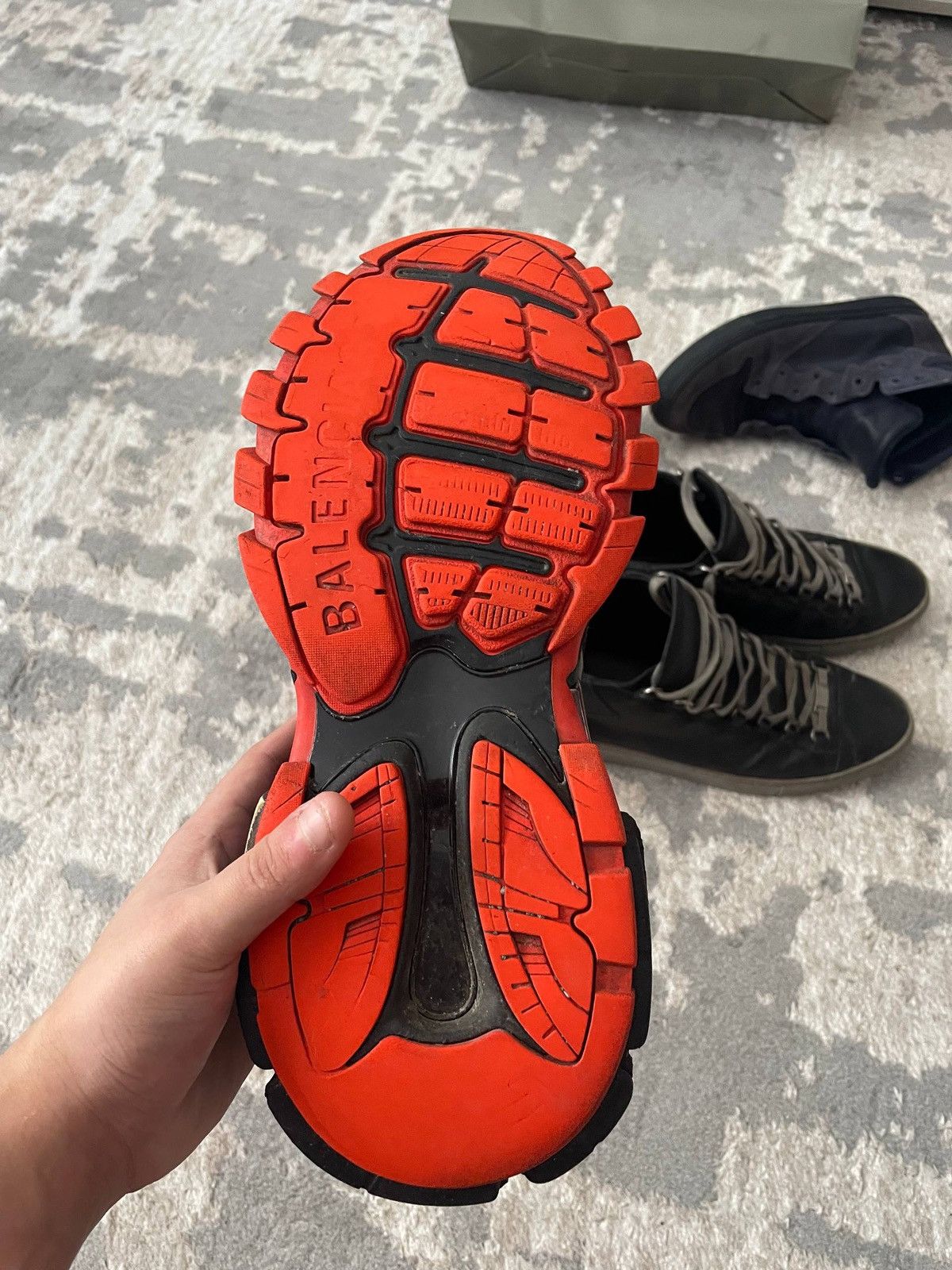 Balenciaga Balenciaga Track 2 Open Sneaker in Black/Red/Grey Size US 9 / EU 42 - 14 Thumbnail