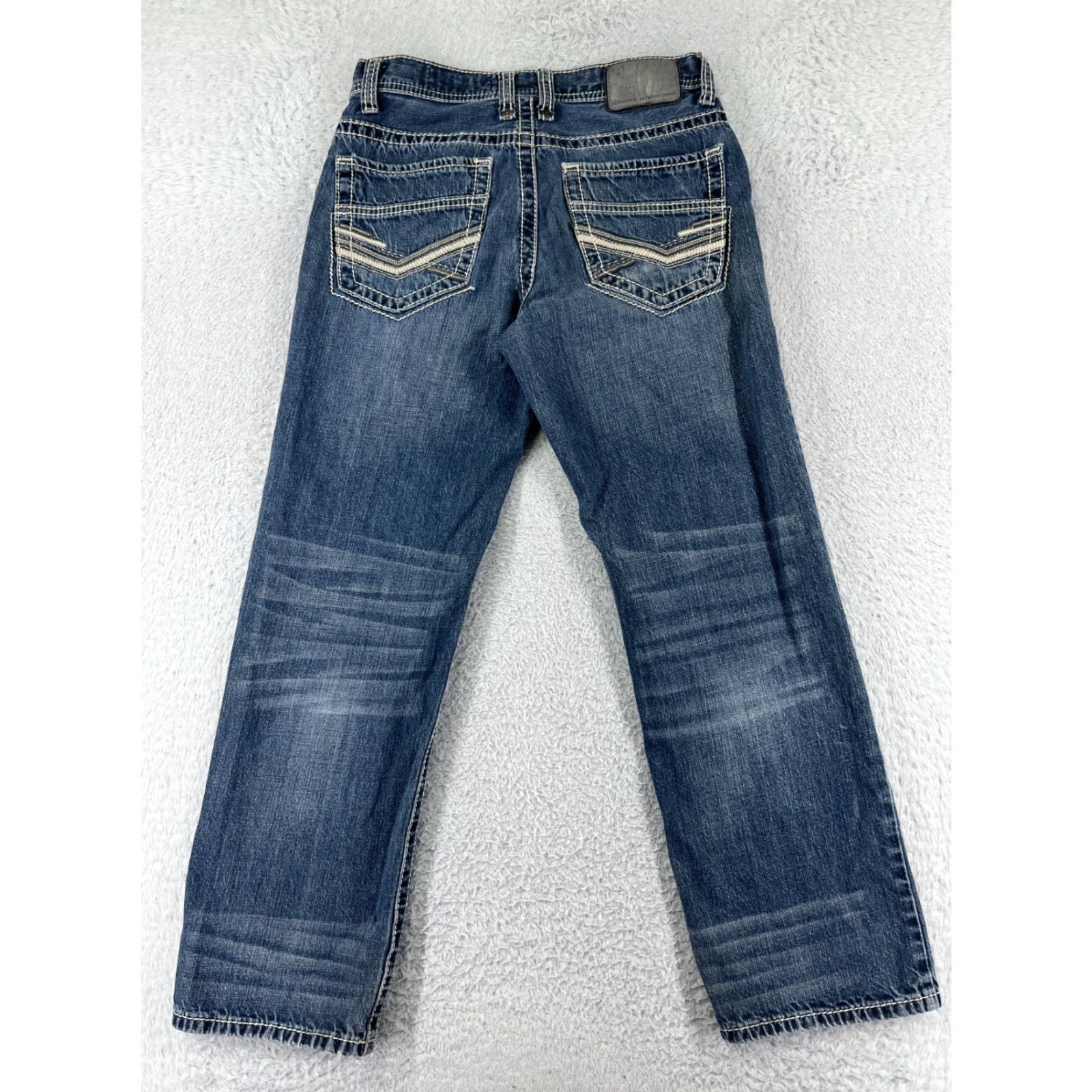 Faded Glory VINTAGE Faded Glory Jeans Men 8 Blue Denim Boot Leg Cotton Embroidered READ 26x28 Mens Size 30" / US 8 / IT 44 - 2 Thumbnail