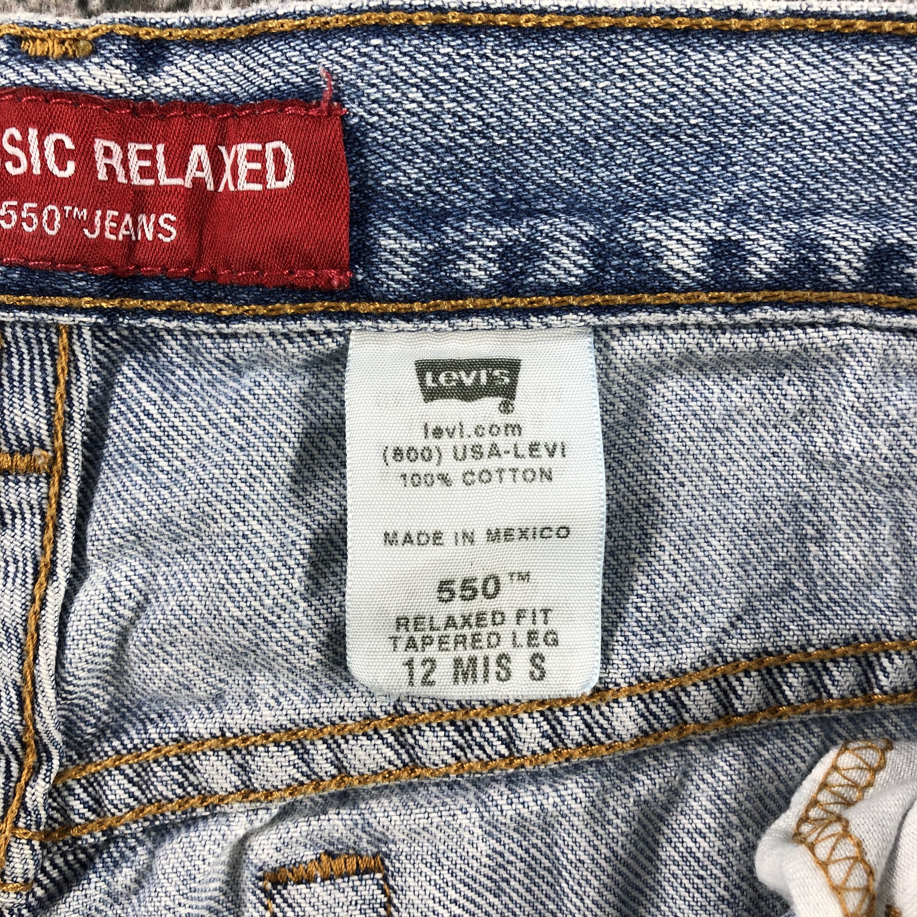 Levi's Vintage Levis 550 Jeans Faded Blue Denim KJ847 Size 33" - 13 Thumbnail