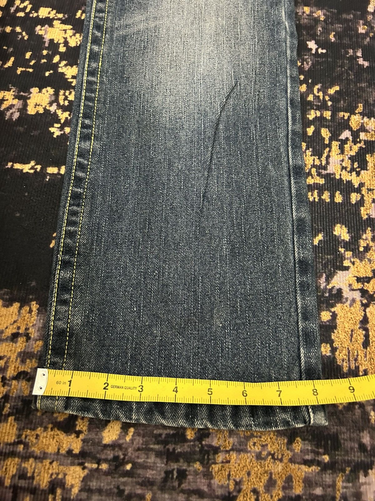 Japanese Brand Blue Moon Blue Buckle Back Flower Jeans Size US 29 - 20 Thumbnail