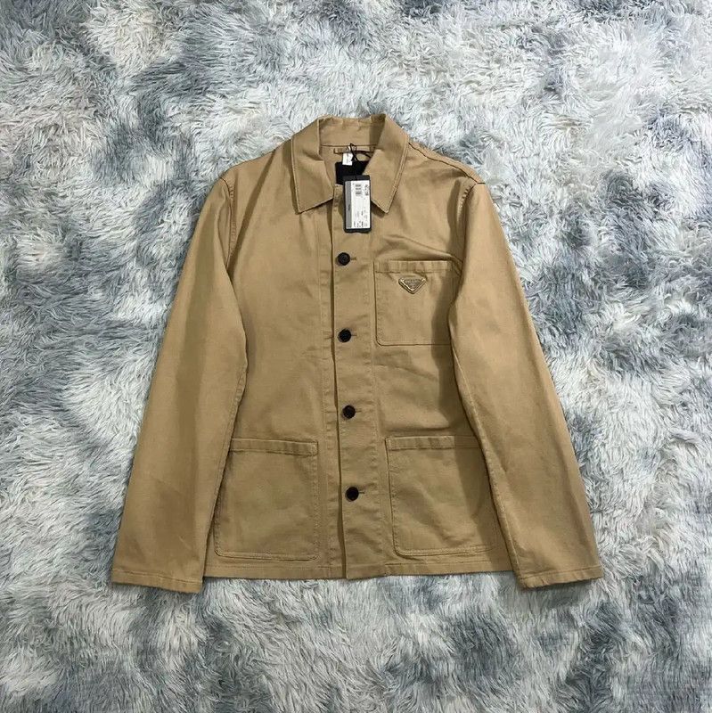 Prada Prada Beige XL Men's Casual Outerwear Size US XL / EU 56 / 4 - 1 Thumbnail