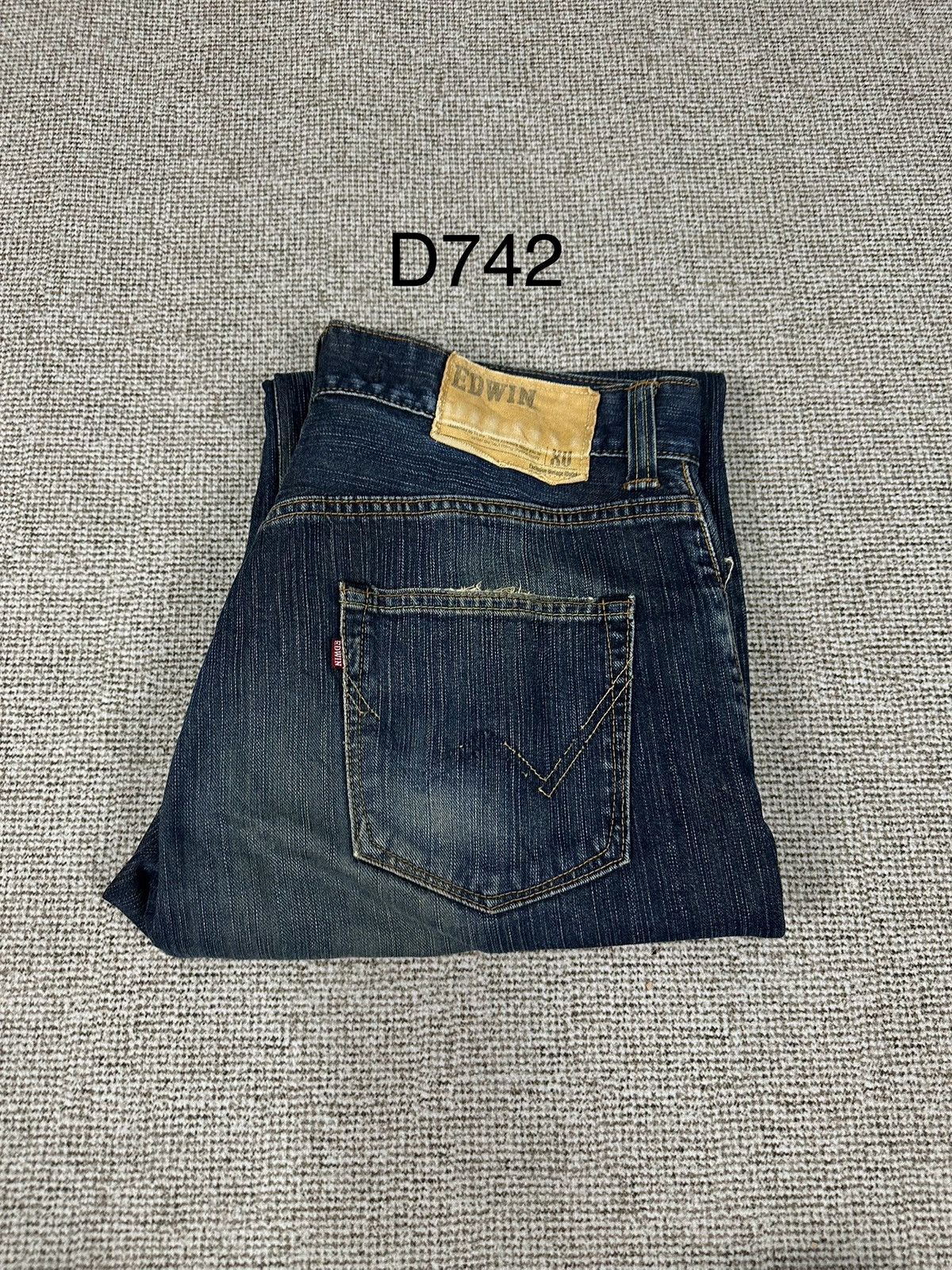 Edwin Edwin 405 XV Vintage Wash Distressed Denim W33 D742 Size US 33 - 16 Thumbnail
