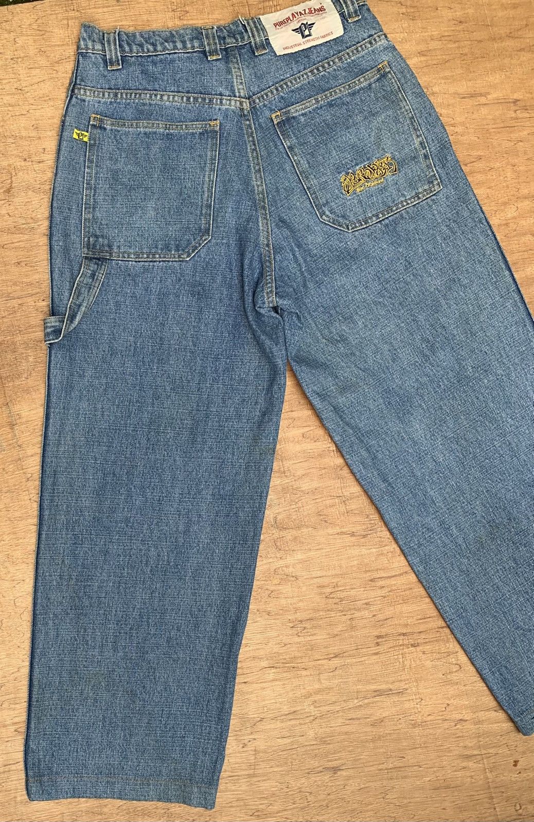 Japanese Brand Vtg PUREPLAYAZ Jeans Baggy Carpenter Like Jnco Hip Hop Pant Size US 31 - 17 Thumbnail
