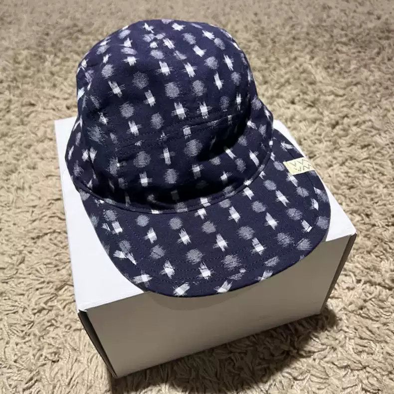 image of Visvim Camp Cap Kasuri in Blue, Men's