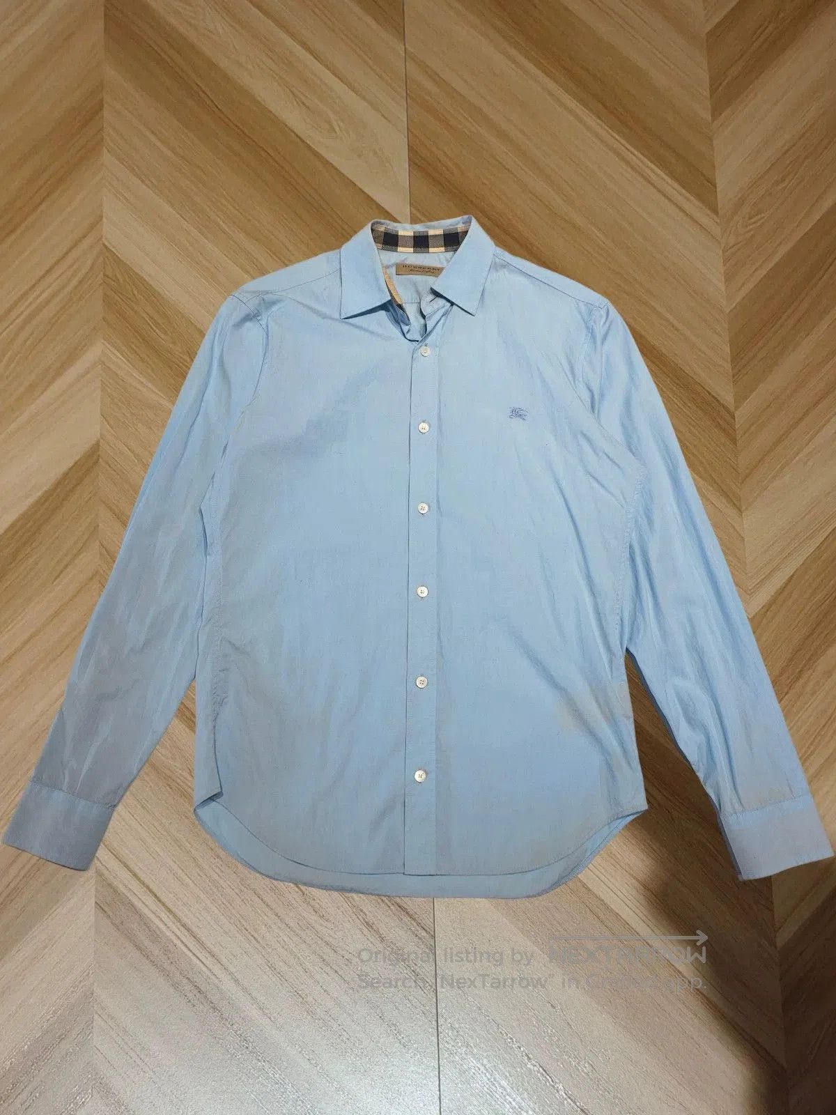 Burberry burberry light blue checkered long sleeve shirt. Size US M / EU 48-50 / 2 - 1 Thumbnail