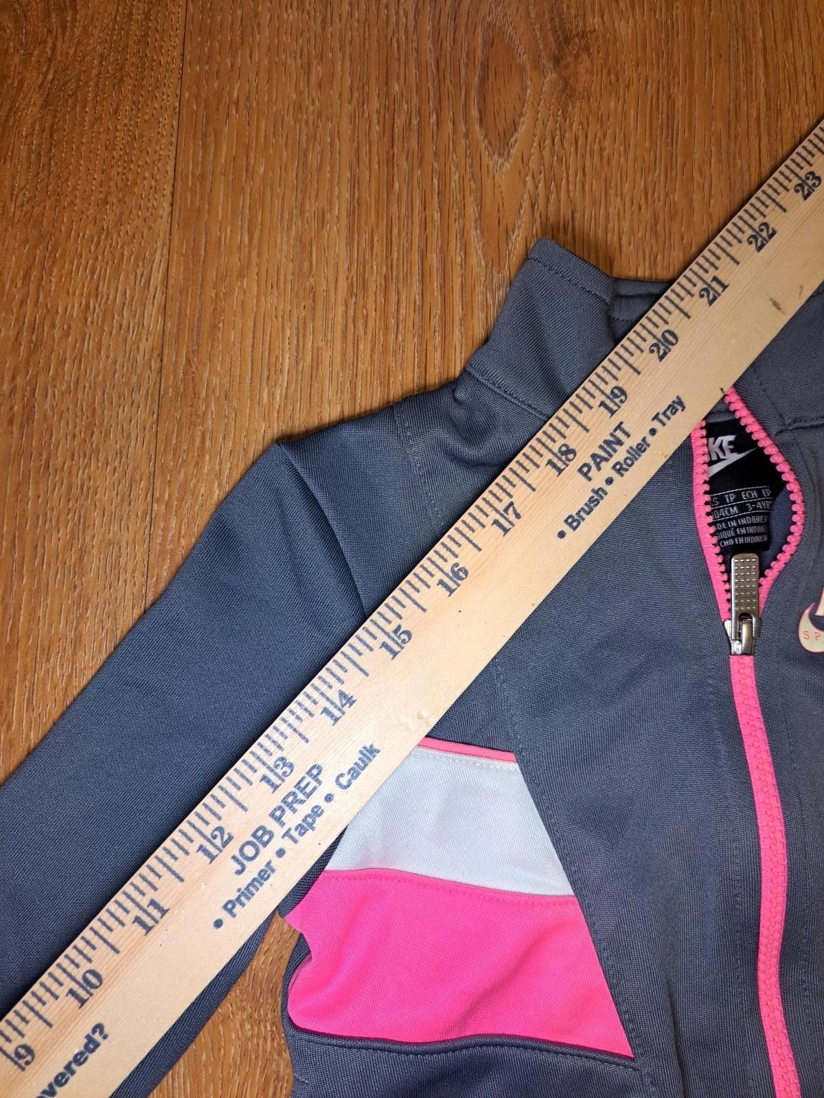 Nike Nike Activewear Jacket Girls XS 3-4 Years Gray Pink Full Zip Size XS / US 0-2 / IT 36-38 - 8 Thumbnail